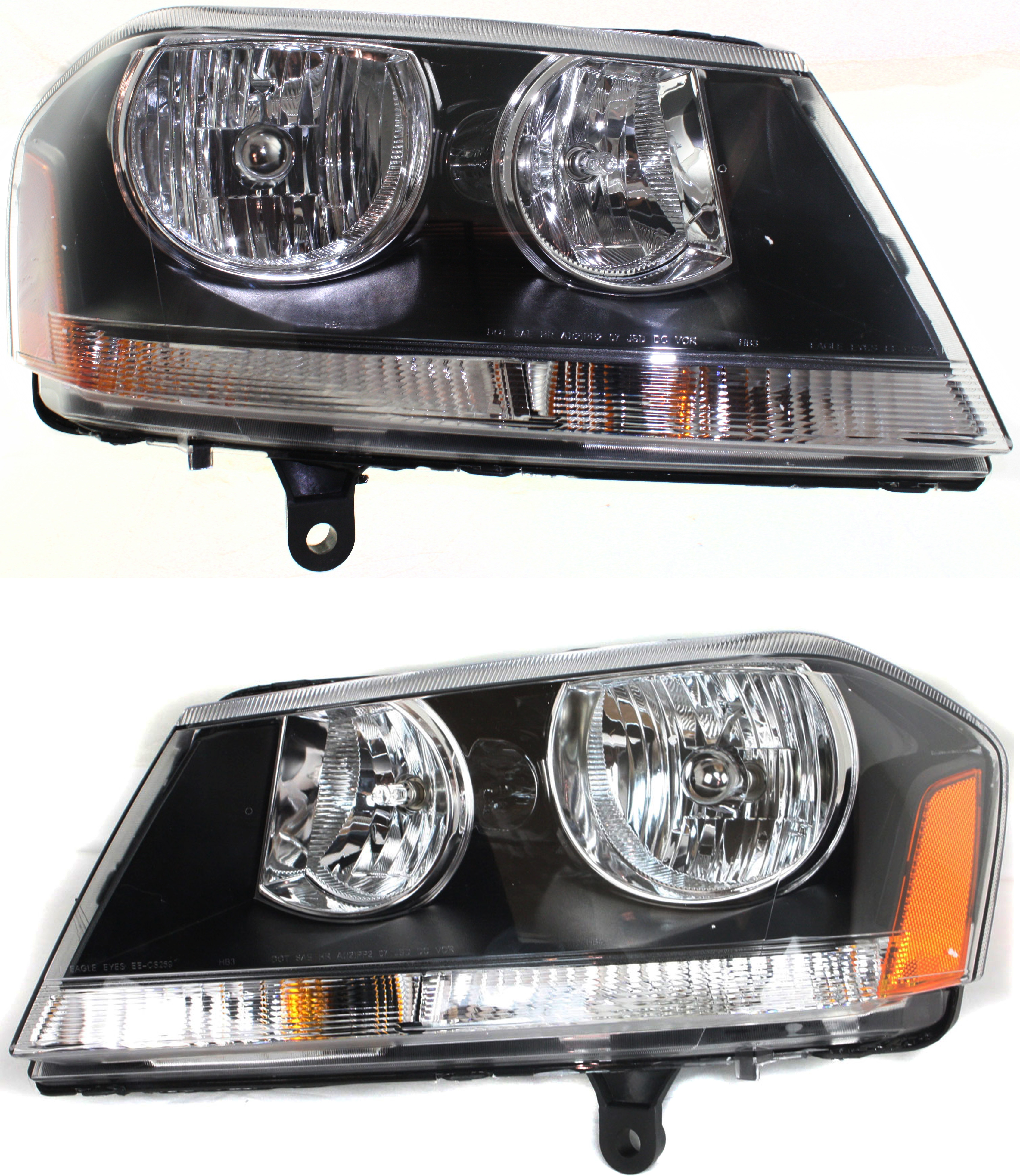 AM AVENGER 08-14 HEAD LAMP RH AND LH Assembly Halogen RT Model CAPA SKU SET REPD100115Q OEM 5303745AD PFM 5303744AD PFM