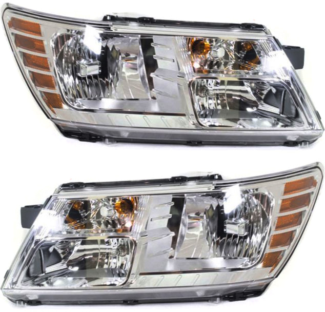 AM JOURNEY 09-20 HEAD LAMP RH AND LH Assembly Halogen w o Black trim SKU SET REPD100119 OEM 5116288AD PFM 5116288AC PFM 51