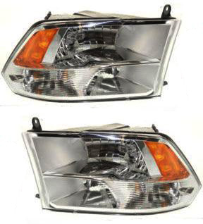 AM RAM FULL SIZE PICKUP 09-18 HEAD LAMP RH AND LH Assembly Halogen w Quad Lamps Code LME SKU SET REPD100123 Partslink CH2503281 CH2502281 OEM 68001484AH PFM 68001485AH PFM