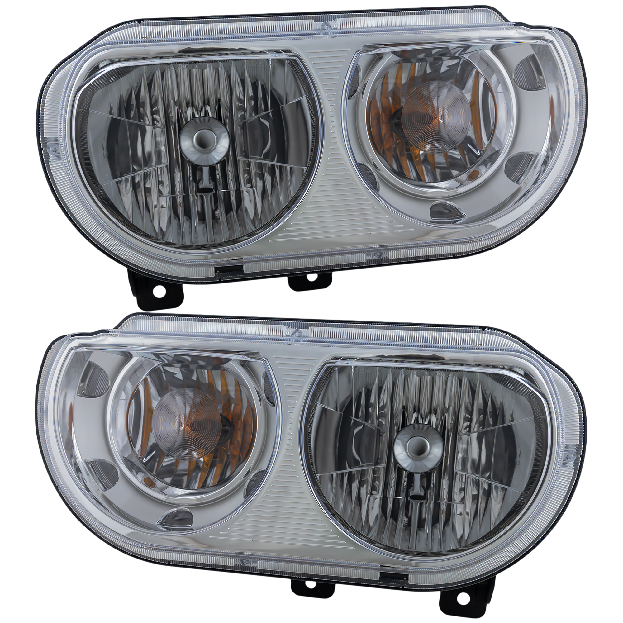 AM CHALLENGER 08-14 HEAD LAMP RH AND LH Assembly Halogen CAPA SKU SET REPD100127Q Partslink CH2518137C CH2519137C OEM 5028776AA 5028777AA