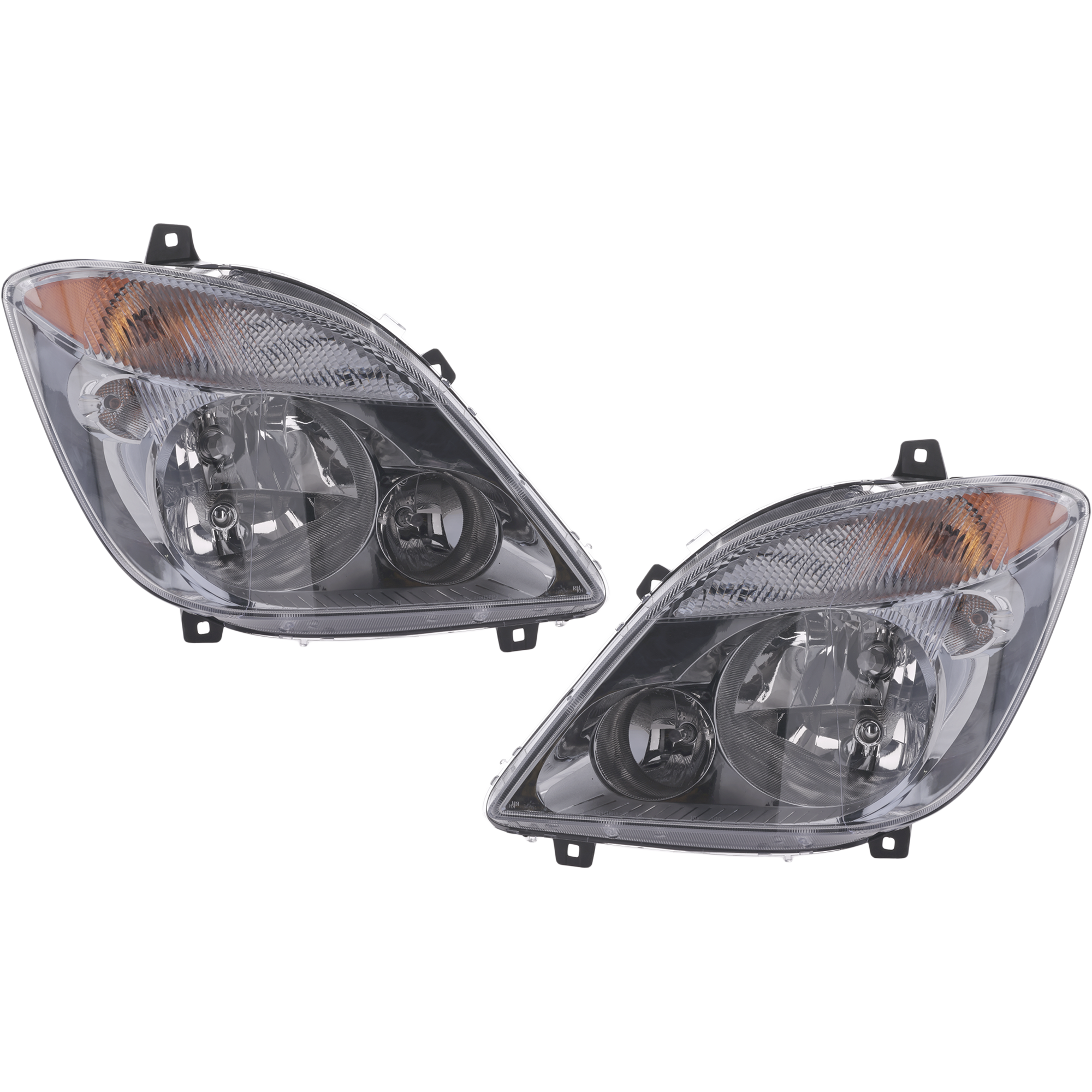 AM DODGE FREIGHTLINER MERCEDES BENZ SPRINTER VAN 07-13 HEAD LAMP RH AND LH Assembly Halogen SKU SET REPD100139 Partslink CH2503198 MB2503191 CH2502198 MB2502191 OEM 68012120AA 9068201661-68012121