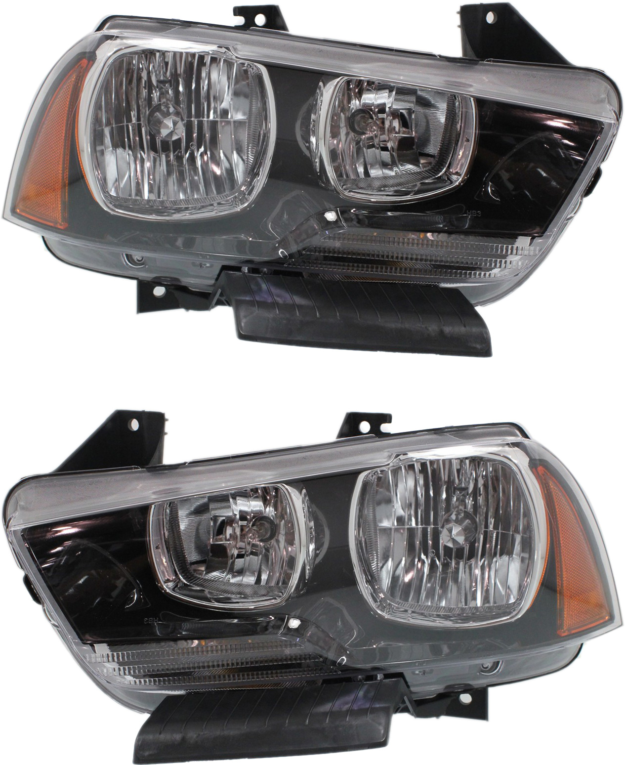 AM CHARGER 11-14 HEAD LAMP RH AND LH Assembly Halogen SKU SET REPD100147 Partslink CH2503232 CH2502232 OEM 57010410AF 57010410AE 57010411