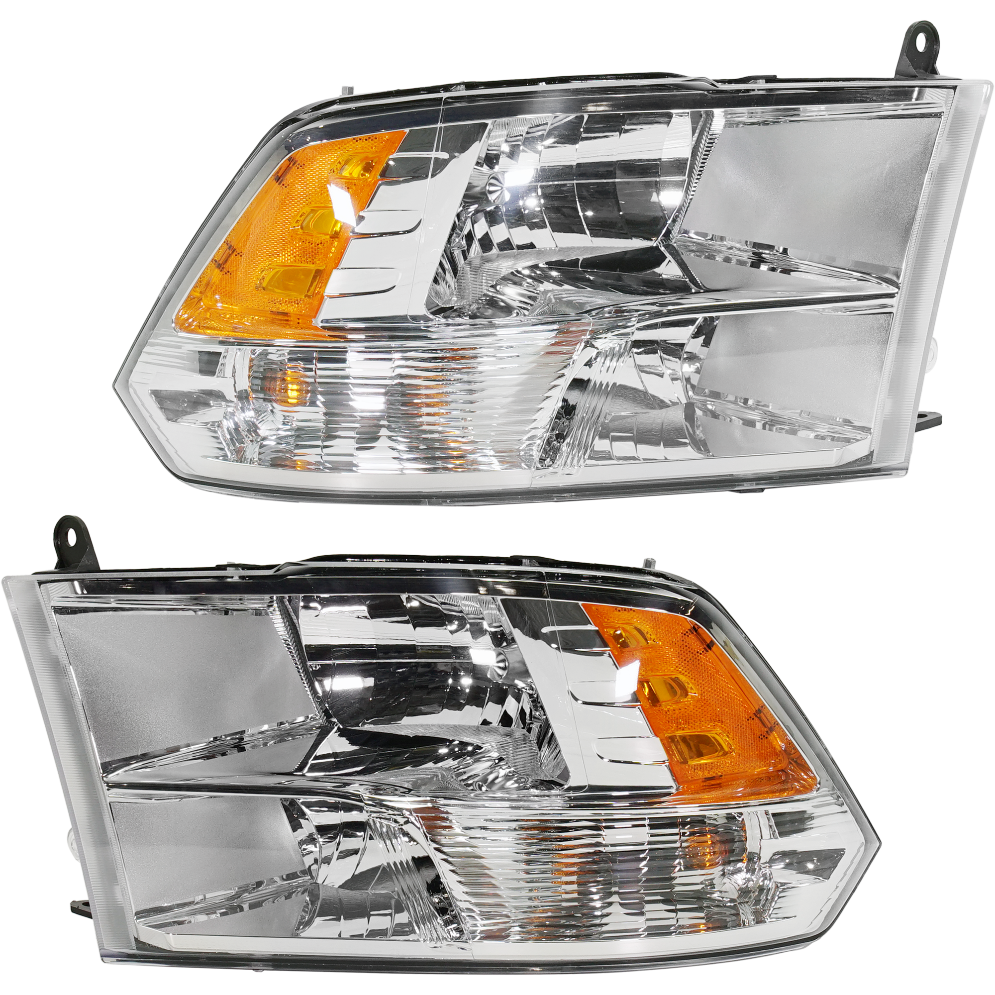 AM RAM FULL SIZE PICKUP 13-18 HEAD LAMP RH AND LH Assembly Halogen Reflector Type Includes 19-24-1500 Classic CAPA SKU SET REPD100155Q Partslink CH2503242C CH2502242C OEM 68096438AJ 68096439AJ