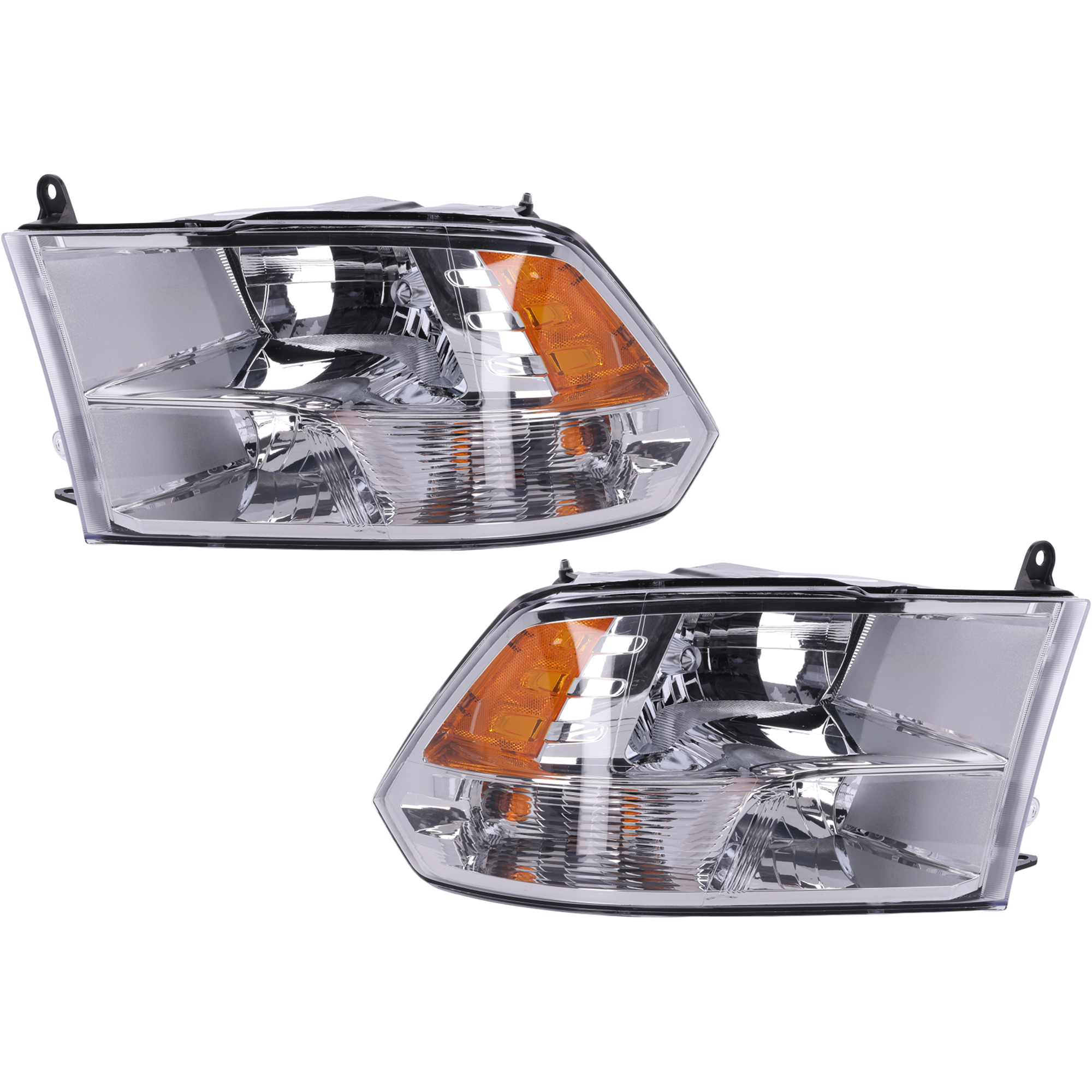 AM RAM FULL SIZE PICKUP 13-18 HEAD LAMP RH AND LH Assembly Halogen Reflector Type Includes 19-24-1500 Classic SKU SET REPD100155 Partslink CH2503242 CH2502242 OEM 68096438AJ 68096439AJ