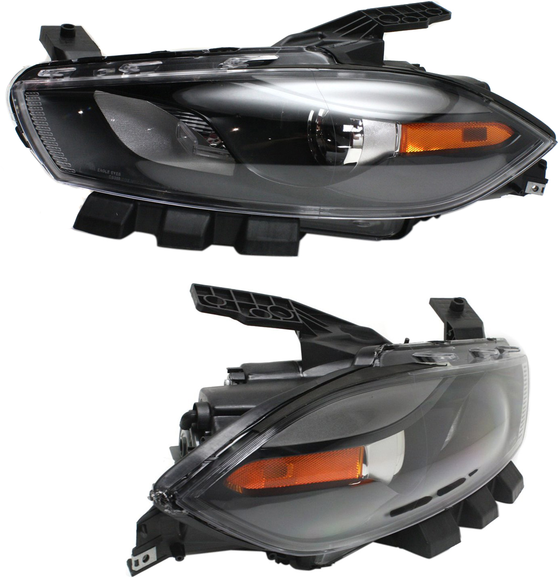 AM DART 13-16 HEAD LAMP RH AND LH Lens and Housing HID Xenon w o HID Kit Black Interior SKU SET REPD100159 Partslink CH2519145 CH2518145 OEM 68292808AB 68292809AB