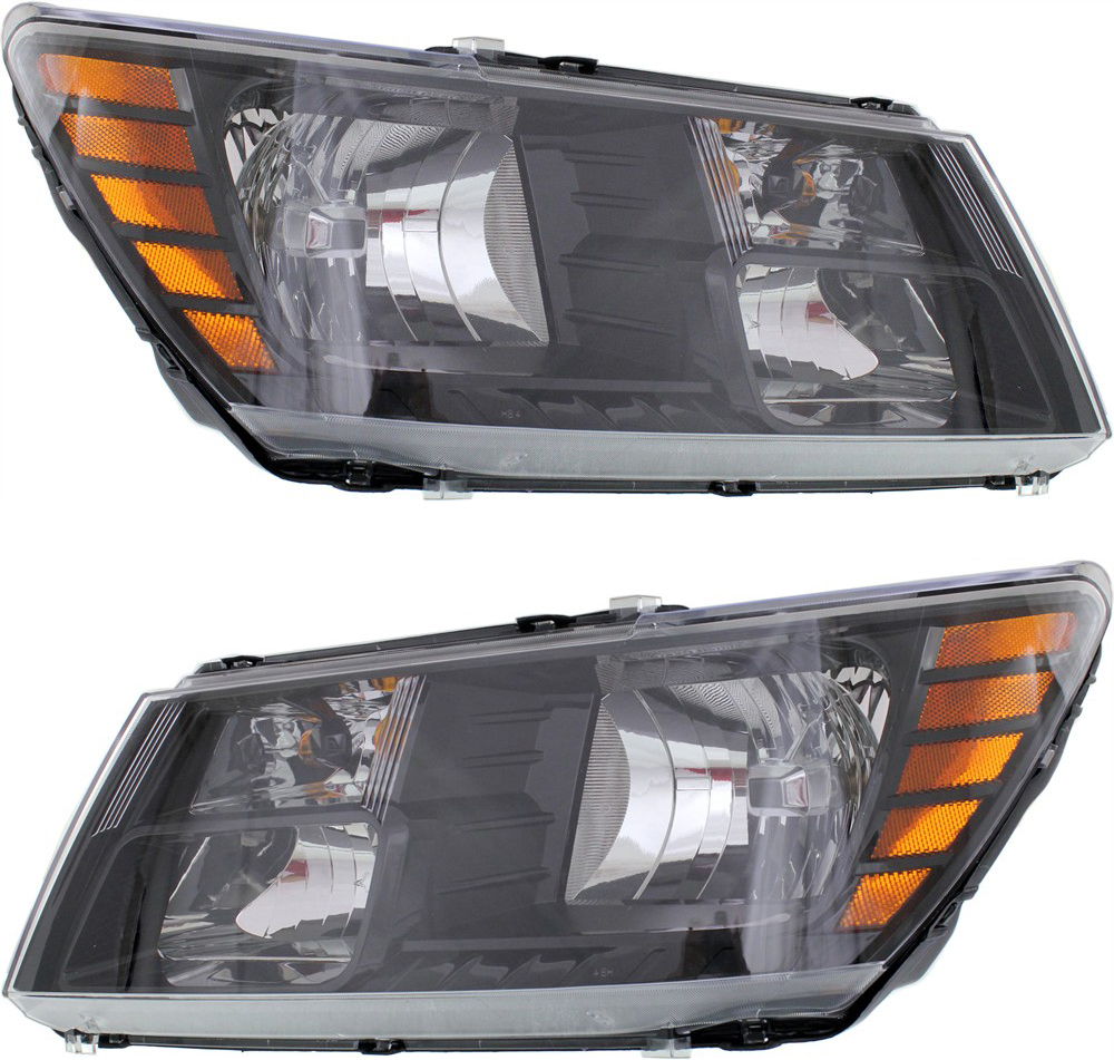 AM JOURNEY 14-20 HEAD LAMP RH AND LH Assembly Halogen w Black Trim SKU SET REPD100169 Partslink CH2503265 CH2502265 OEM 68200084AC 68200084AB 68200085