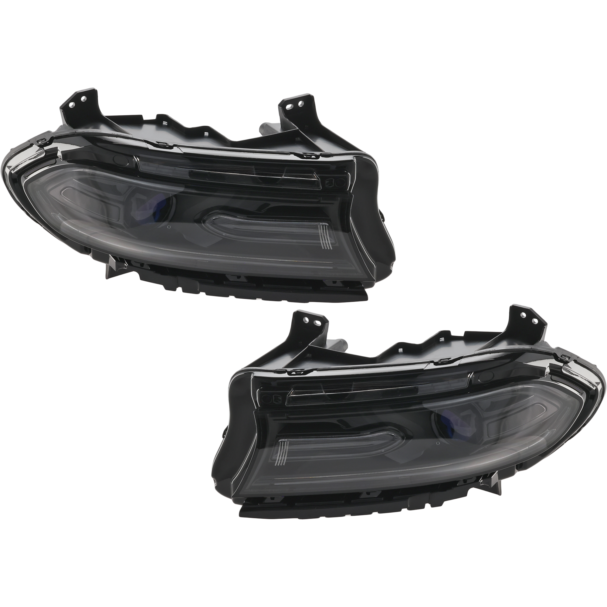AM CHARGER 15-16 HEAD LAMP RH AND LH Assembly Halogen w LED Daytime Running Light w LHD RHD Optics SKU SET REPD100181 Partslink CH2503270 CH2502270 OEM 68214396AF 68214397AF