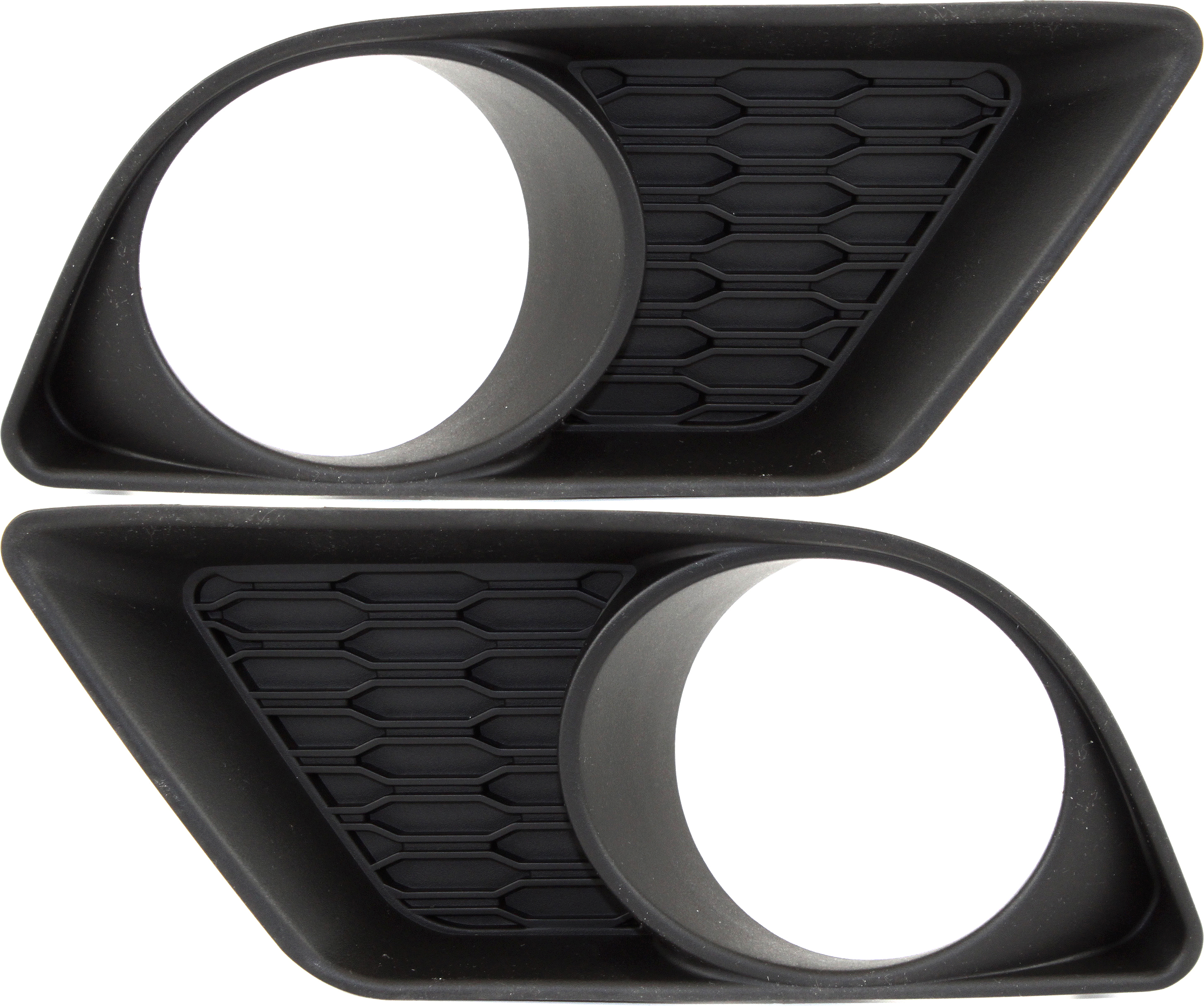 AM CHARGER 11-14 FRONT FOG LAMP MOLDING RH AND LH Textured Black Fog Light Bezel w Standard Type SKU SET REPD108609 Partslink CH1039133 CH1038133 OEM 68092572AA 68092573AA