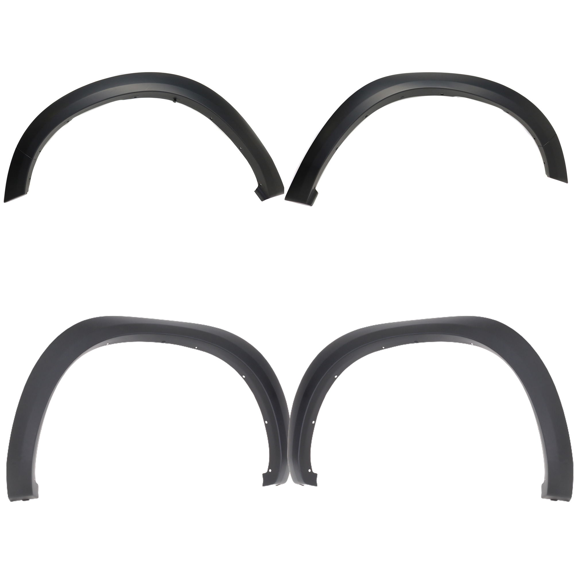 AM RAM 1500-11-18-1500 CLASSIC 19-22 FRONT AND REAR FENDER FLARES RH AND LH SKU SET REPD221305 A Partslink CH1290108 CH1291108 CH1768109 CH1769109 OEM 1TD26TZZAG 1FV88TZZAE PFM 1TD2