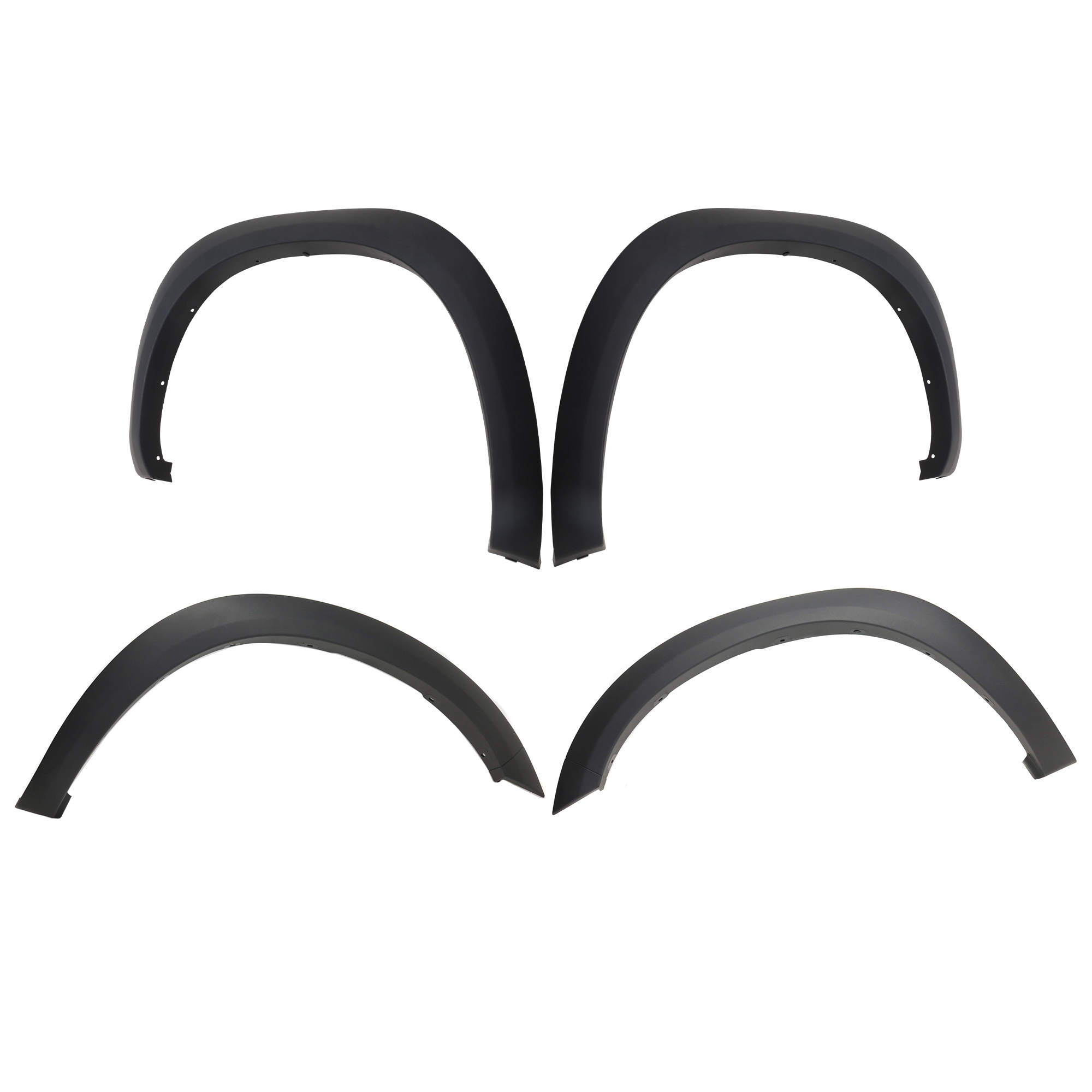 AM RAM 1500-13-18-1500 CLASSIC 19-22 FRONT AND REAR FENDER FLARES RH AND LH Set of 4 SKU SET REPD221307 A Partslink CH1290109 CH1291109 CH1768108 CH1769108 OEM 1FV91RXFAF 1FV90RXFAF 1FV95RXF