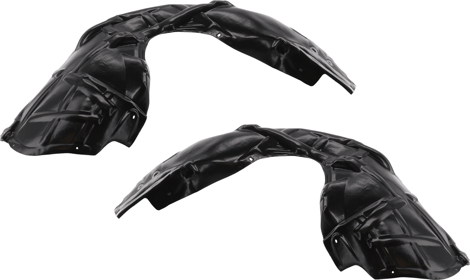 AM CHALLENGER 08-14 FRONT FENDER LINER RH AND LH Plastic Vacuum Form CAPA SKU SET REPD222113Q Partslink CH1249150C CH1248150C OEM 5028750AF 5028751AF