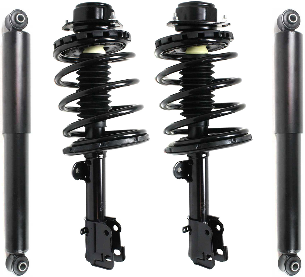 AM GRAND CARAVAN CARAVAN 95-00 FRONT AND REAR SHOCK AND FULLY LOADED STRUT RH AND LH Gas Charged Twin tube Set of 4 SKU SET REPD280504-4 OEM 4684681AB 4684682