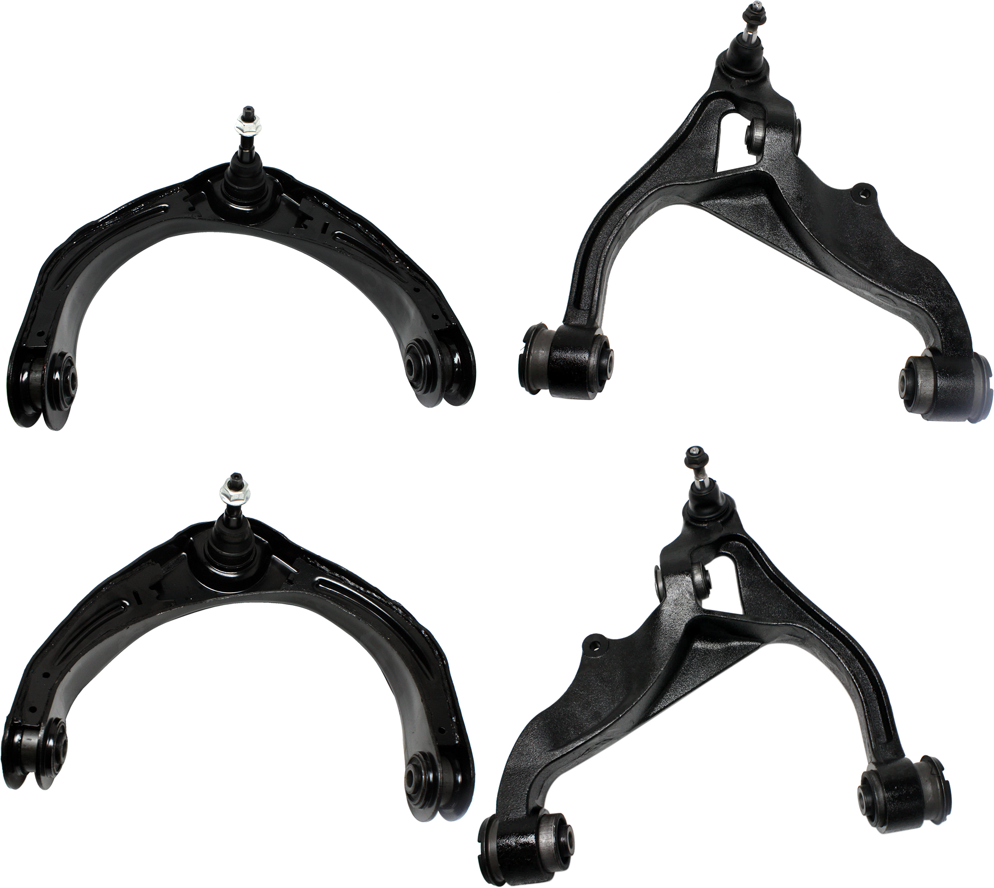 AM RAM 1500-06-08 FRONT CONTROL ARM RH AND LH Upper and Lower Set of 4 SKU SET REPD281527 OEM 55366438AE 55366438AG 55366438