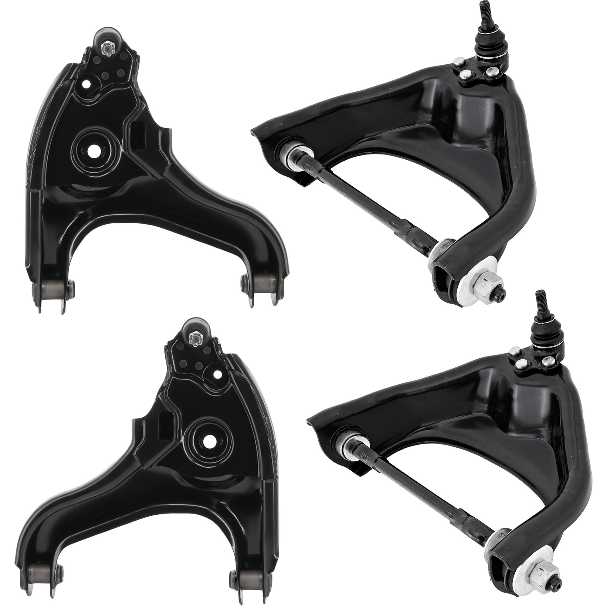AM RAM 1500-00-01 FRONT CONTROL ARM RH AND LH Upper and Lower w Ball Joint and Bushing Rear Wheel Drive Set of 4 SKU SET REPD281537-4 OEM 52106678AA 52113888AA 52113888