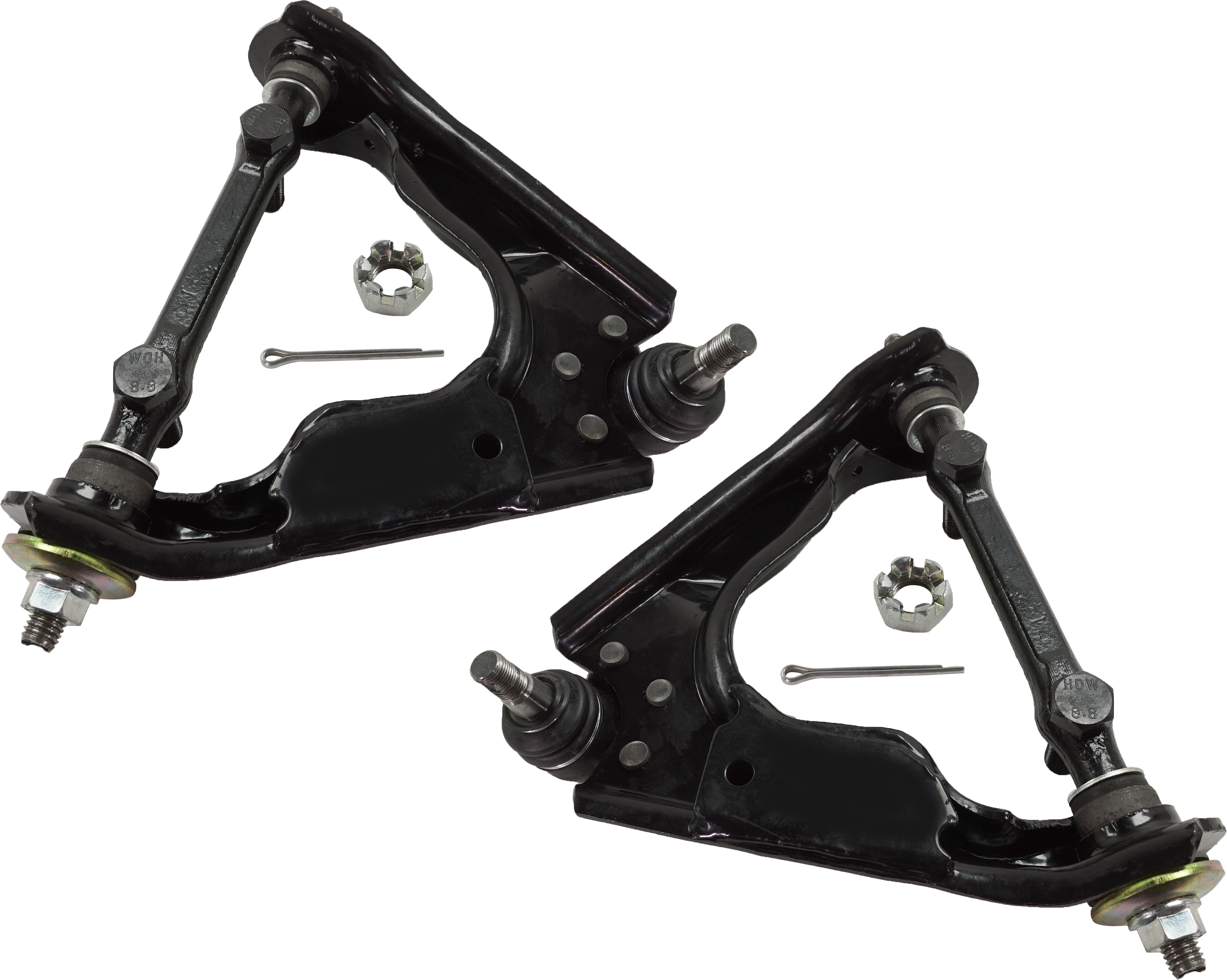 AM DAKOTA 00-04 FRONT CONTROL ARM RH AND LH Upper w Ball Joint and Bushing Four Wheel Drive SKU SET REPD281543 OEM 5166386AA 5166387AA