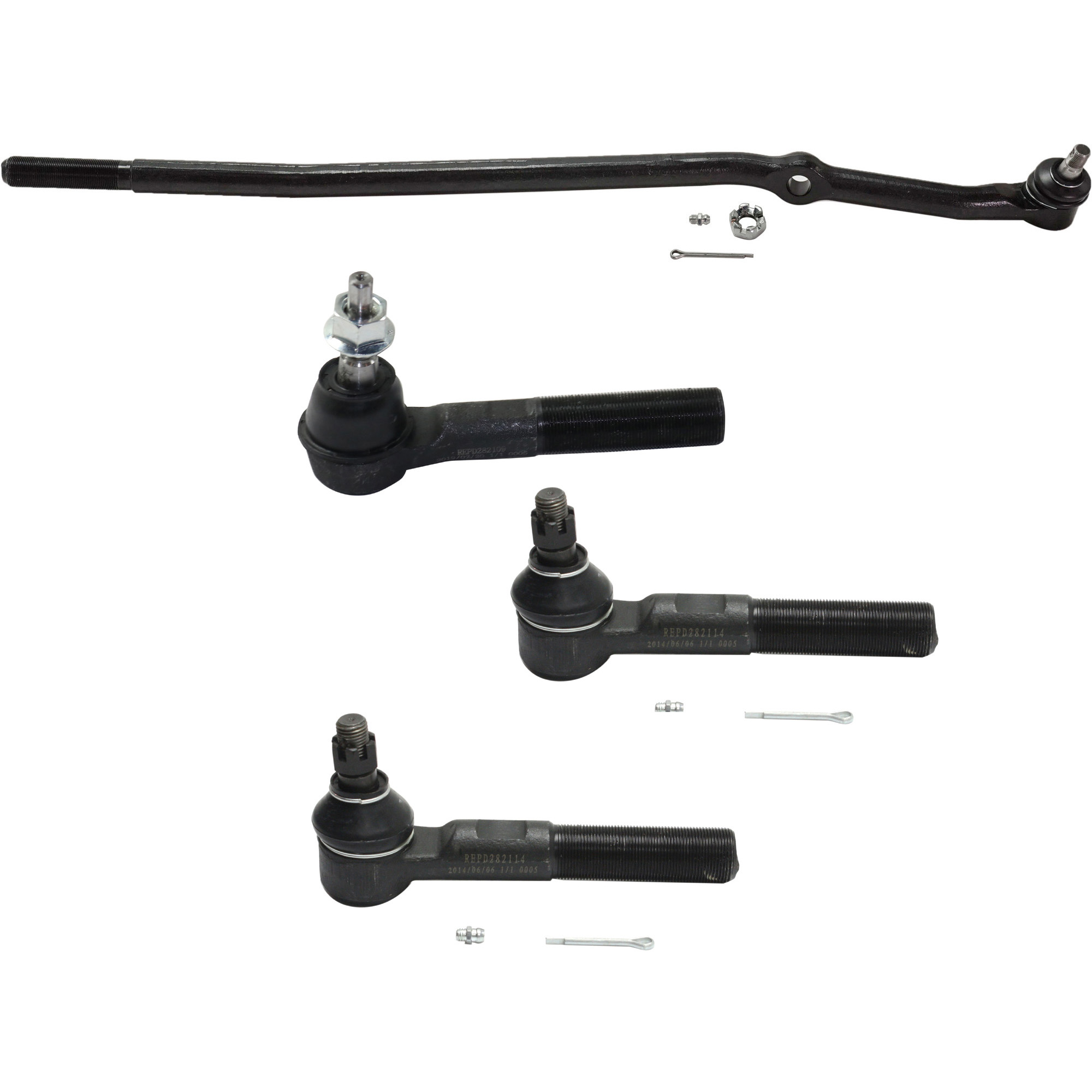 AM DODGE FULL SIZE P U 00-02 FRONT TIE ROD RH AND LH Inner and Outer Set of 4 SKU SET REPD282109-4 OEM 2693179-4011842-4011842B 45A08