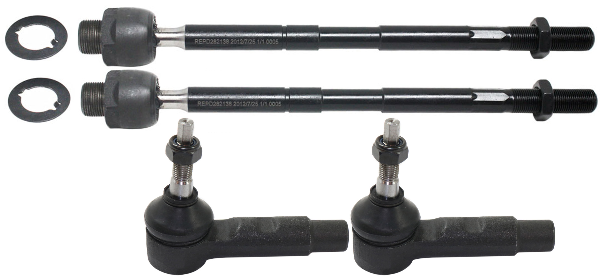 AM RAM 1500-02-05 FRONT TIE ROD END RH AND LH Inner and Outer SKU SET REPD282138-4 OEM 2693177-4011840-4011840B 45A08