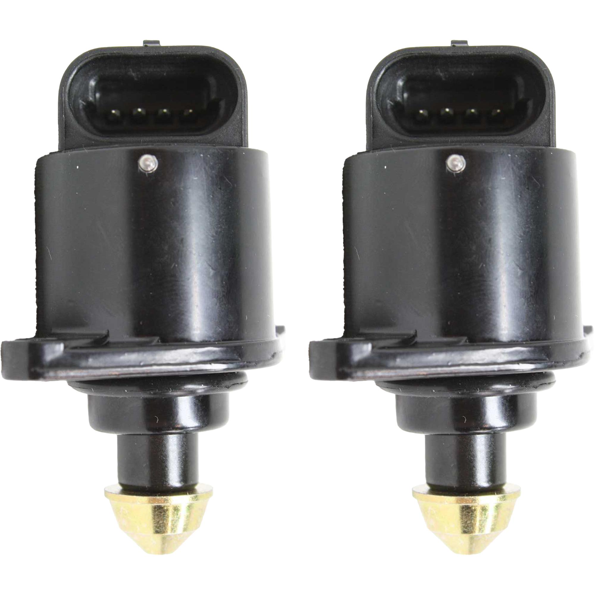 AM DAKOTA 92-03 IDLE CONTROL VALVE Set of 2 w 4 Prong Blade Male Terminal and 2 Mounting Holes SKU SET REPD313201-2 OEM 7493-8420-21821-21874-31874-76
