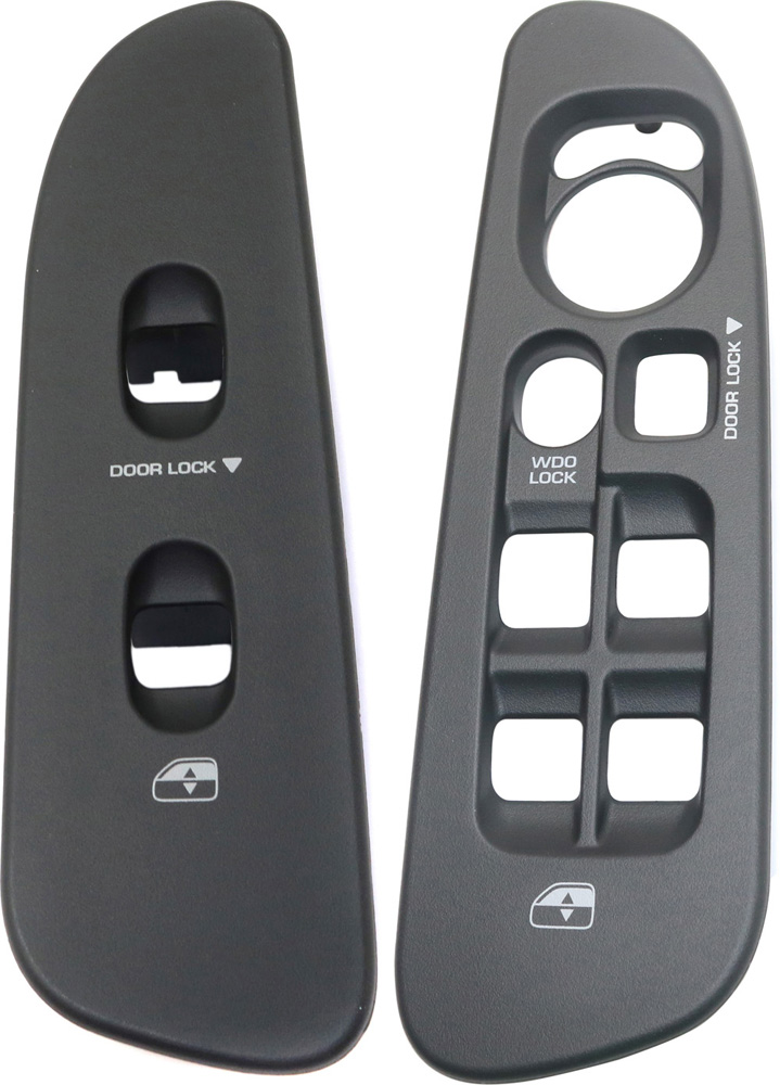 AM RAM FULL SIZE PICKUP 02-05 FRONT WINDOW SWITCH BEZEL RH AND LH Black Quad Cab SKU SET REPD321105-2 OEM 5HZ71XDVAD 5HZ71XDVAE 5HZ72XDV