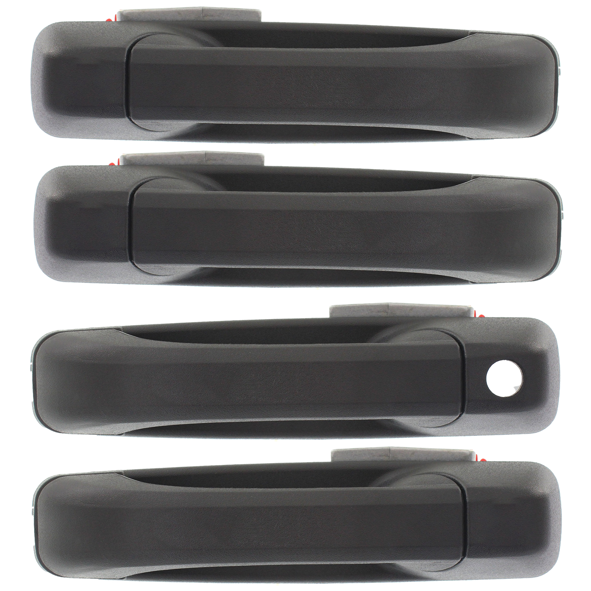 AM RAM FULL SIZE P U 09-21-1500 CLASSIC 19-22 FRONT AND REAR EXTERIOR DOOR HANDLE RH AND LH Set of 4 SKU SET REPD462107-4 Partslink CH1310160 CH1520139 CH1311160 OEM 55112383AE 55112383AD 55112385