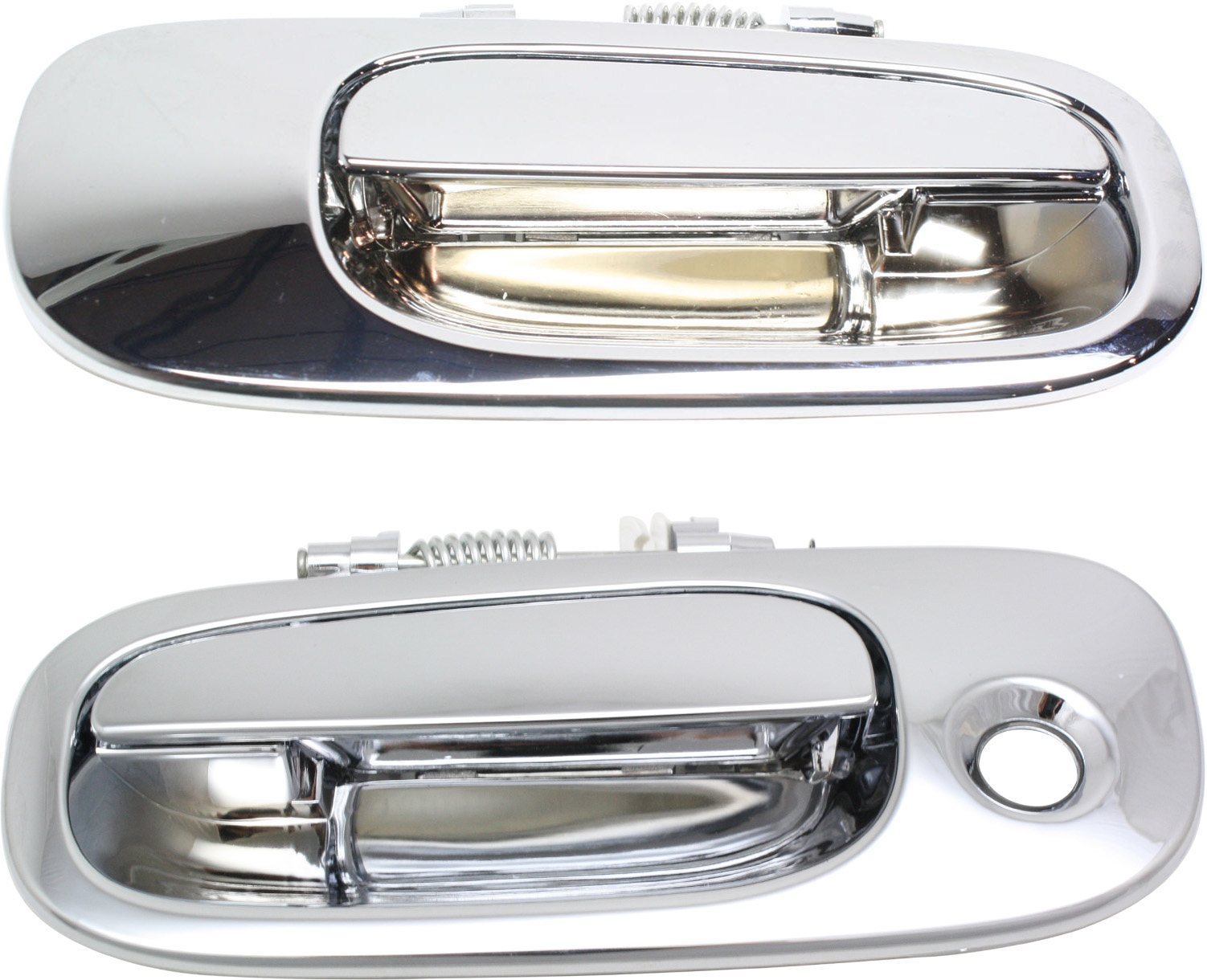 AM CHARGER 06-10 FRONT DOOR HANDLE RH AND LH Outside All Chrome w o Keyhole SKU SET REPD462141C Partslink FDH010080 FDH010078 OEM YS88AXRAF PFM YS88AXRAFPFM YS8
