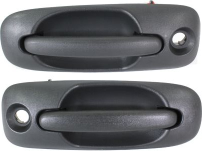 AM TOWN AND COUNTRY 01-07 FRONT DOOR HANDLE RH AND LH Outside Textured Black w Keyhole SKU SET REPD462171 Partslink CH1311123 CH1310123 OEM 4717512AC 4717513AC