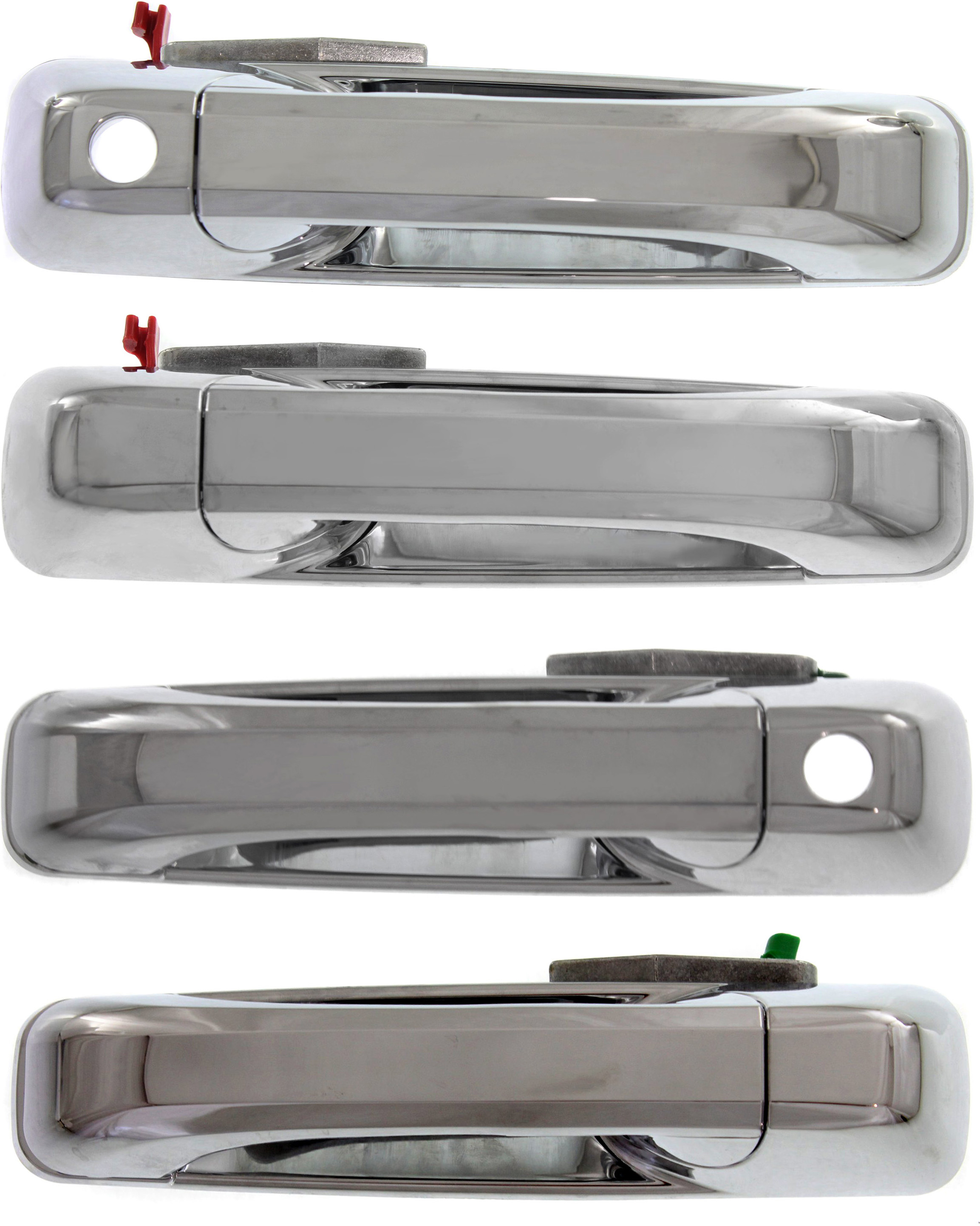 AM RAM FULL SIZE P U 09-18 FRONT AND REAR EXTERIOR DOOR HANDLE RH AND LH All Chrome SKU SET REPD462191-4 OEM 55112382AB PFM 55112383AB PFM