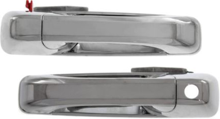 AM RAM FULL SIZE P U 09-18 EXTERIOR FRONT DOOR HANDLE RH AND LH All Chrome w o Keyhole =REAR SKU SET REPD462191K OEM 55112384AB PFM 55112383AB PFM
