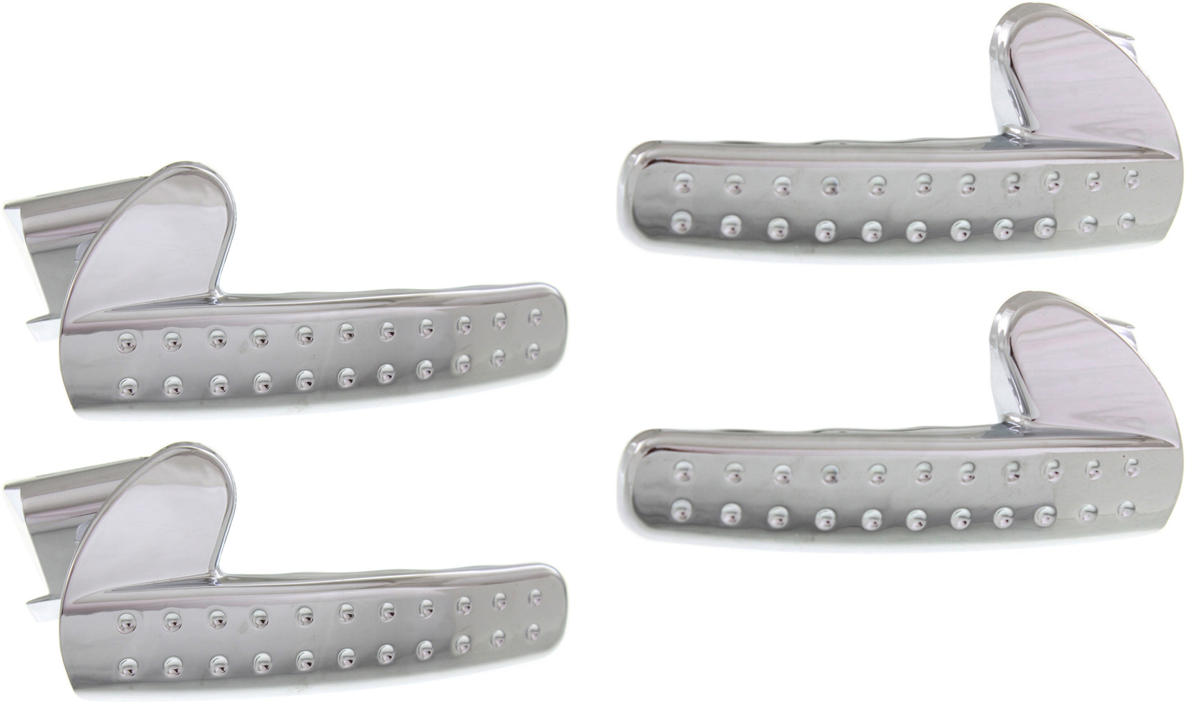 AM DODGE FULL SIZE P U 02-09 FRONT AND REAR DOOR HANDLE RH AND LH Set of 4 Inside All Chrome Plastic New Body Style SKU SET REPD462317-4 OEM 55276126AB PFM 55276127AB PFM