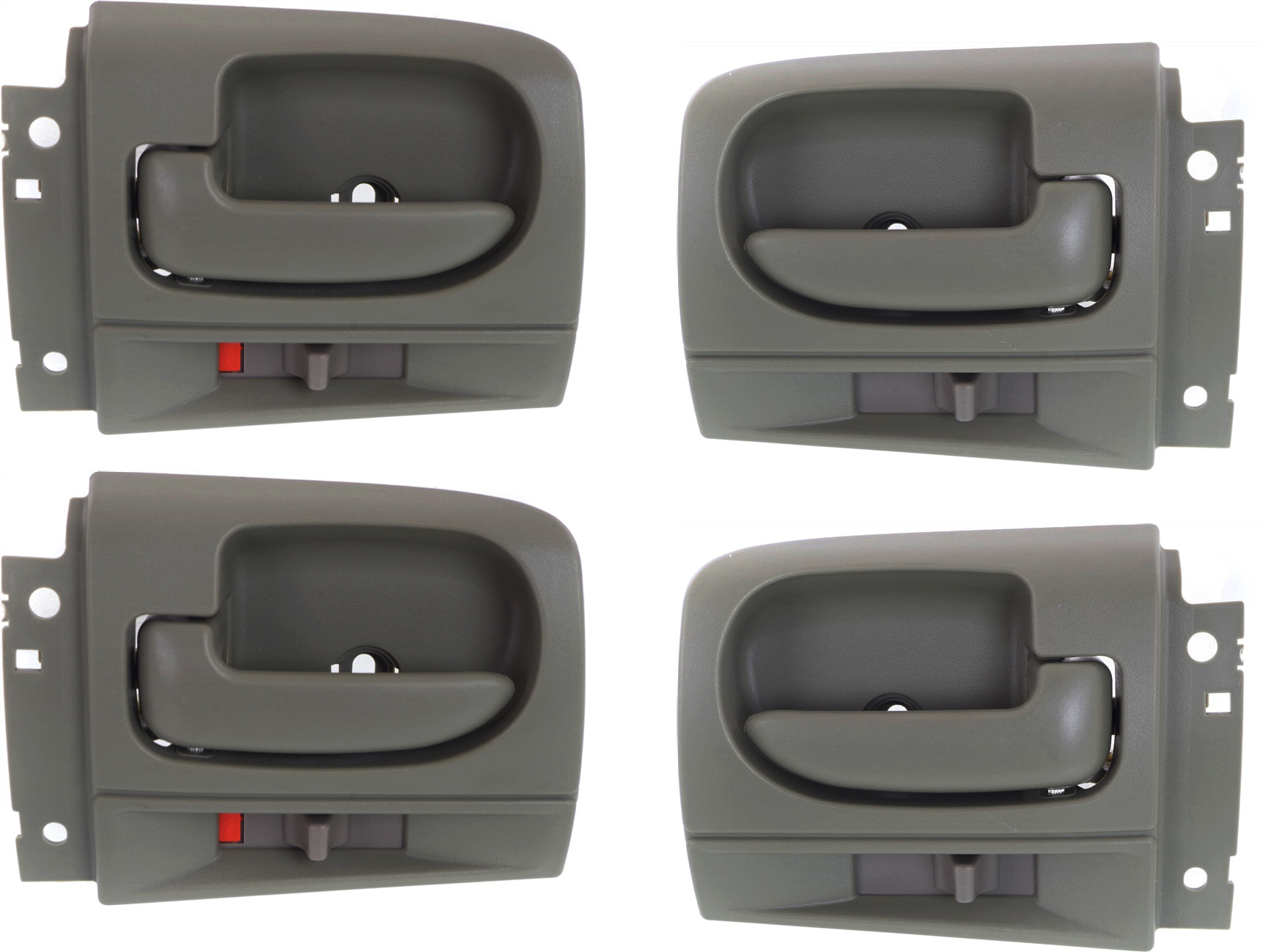 AM DAKOTA 01-04 FRONT AND REAR DOOR HANDLE RH AND LH Inside Gray w Kits Plastic SKU SET REPD462349-4