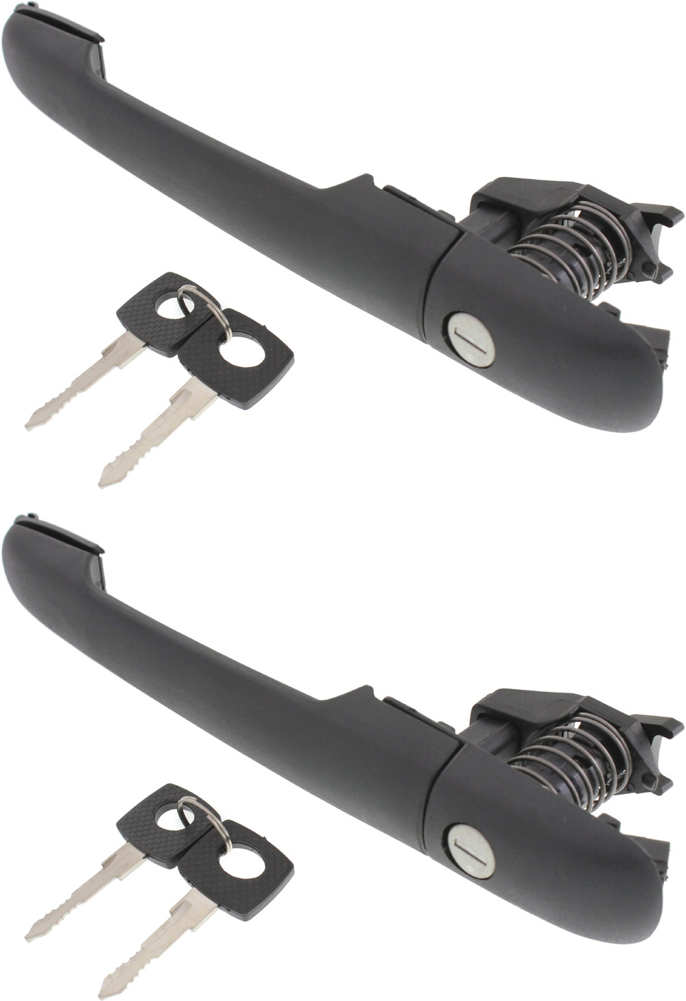 AM SPRINTER 2500-3500-03-06 FRONT EXTERIOR DOOR HANDLE RH AND LH Textured Black withKeys =Tailgate Handle SKU SET REPD462505-2 OEM 5124094AA 0007601359WK