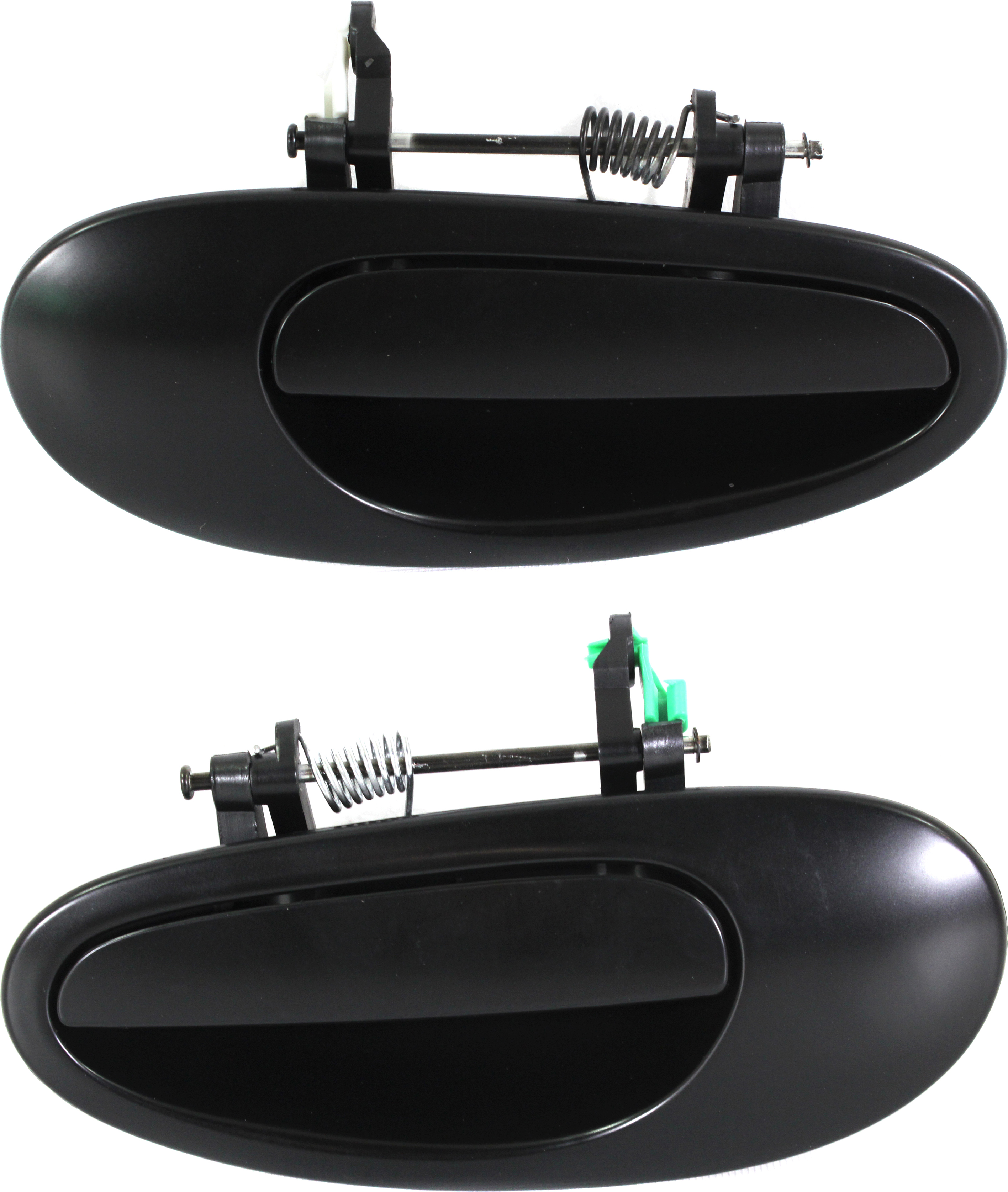 AM NEON 00-05 SEBRING 01-06 REAR DOOR HANDLE RH and LH Outside Smooth Black SKU SET REPD491325 Partslink CH1521123 CH1520123 OEM QA50TZZAF QA51TZZAF
