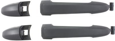 AM SPRINTER 07-18 REAR EXTERIOR DOOR HANDLE RH=LH Textured Black w o Keyhole Side Sliding Handle + Cover SKU SET REPD494703-2 Partslink CH1520136 OEM 68006564AA 1MS989B2AA 90676001