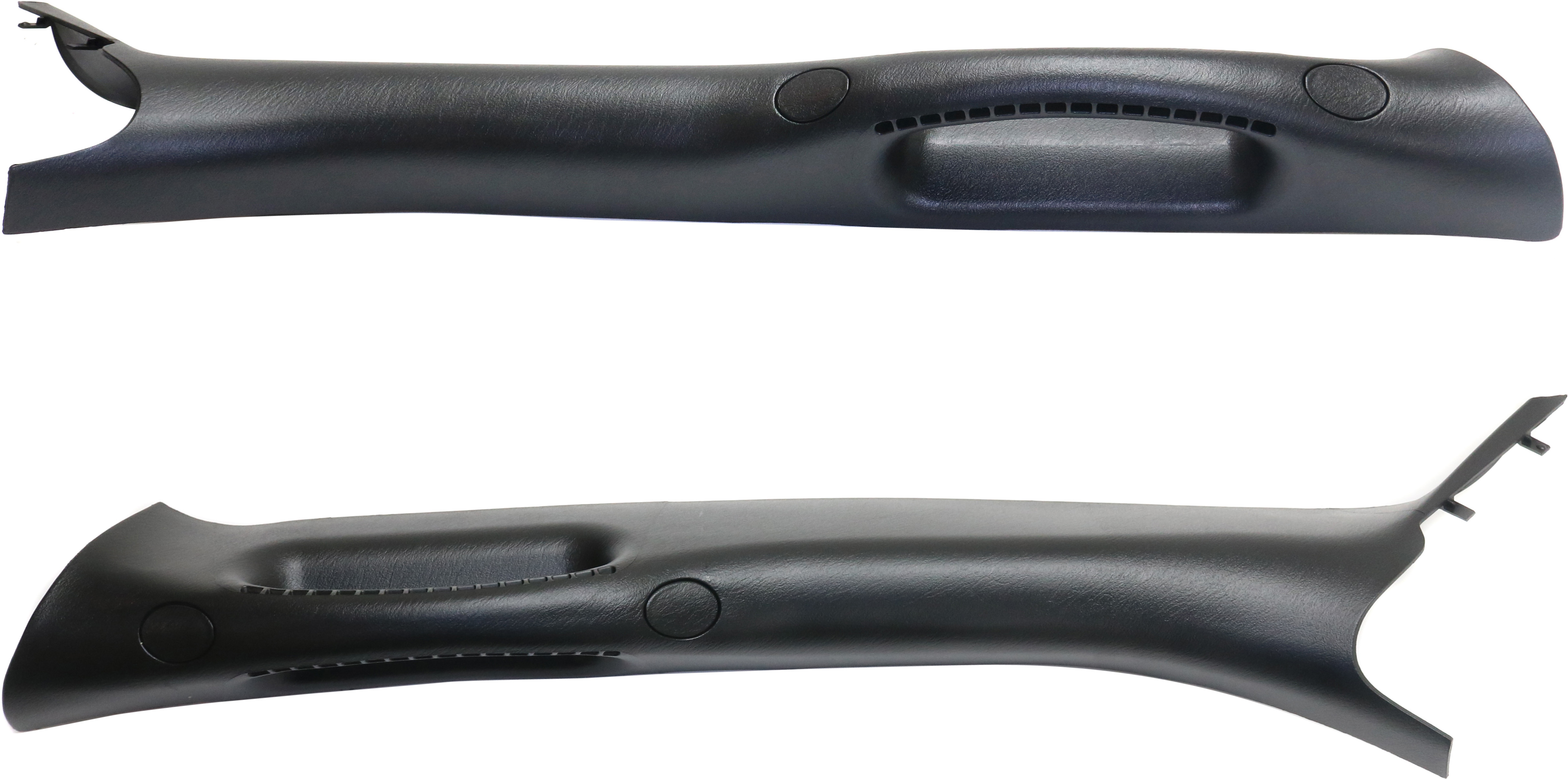 AM DODGE FULL SIZE P U 02-09 GRAB HANDLE Front RH and LH A Pillar Trim Moulding Black Plastic SKU SET REPD508501 OEM 5JS80BD5AC 5JS81BD5AC