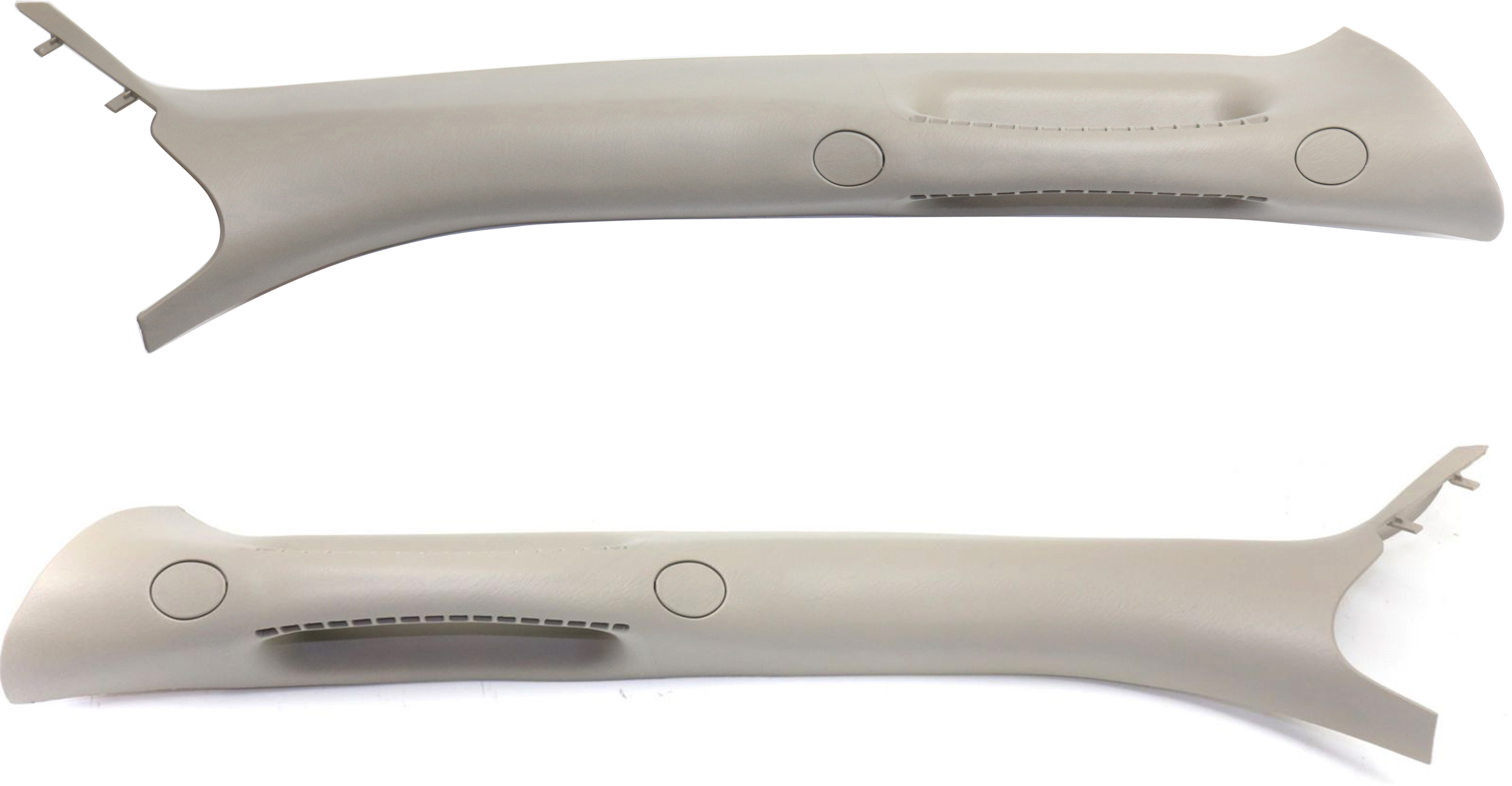 AM DODGE FULL SIZE P U 02-09 GRAB HANDLE Front RH and LH A Pillar Trim Moulding Khaki Beige Taupe Plastic SKU SET REPD508503 OEM 1TE74TL2AA 1TE75TL2AA