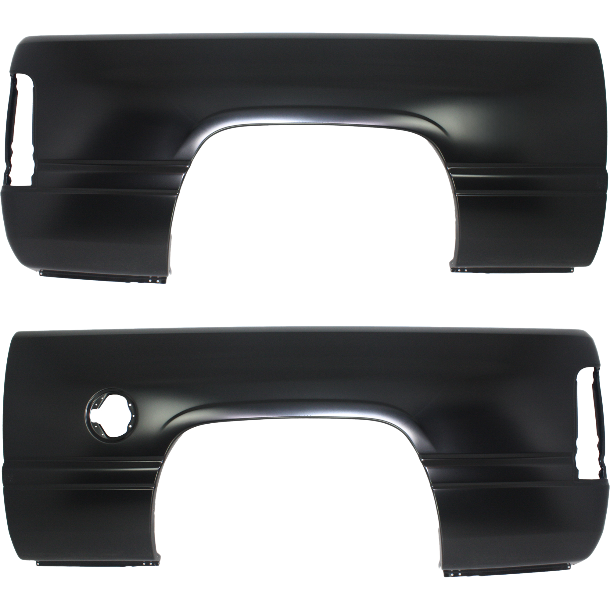 AM RAM 1500-94-01 RAM 2500-3500-94-02 REAR TRUCK BEDSIDE PANEL RH AND LH Outer Panel Primed 6 ft. Bed Single Rear Wheels SKU SET REPD552103 Partslink CH1757107 CH1756107 OEM 55023618-55023619