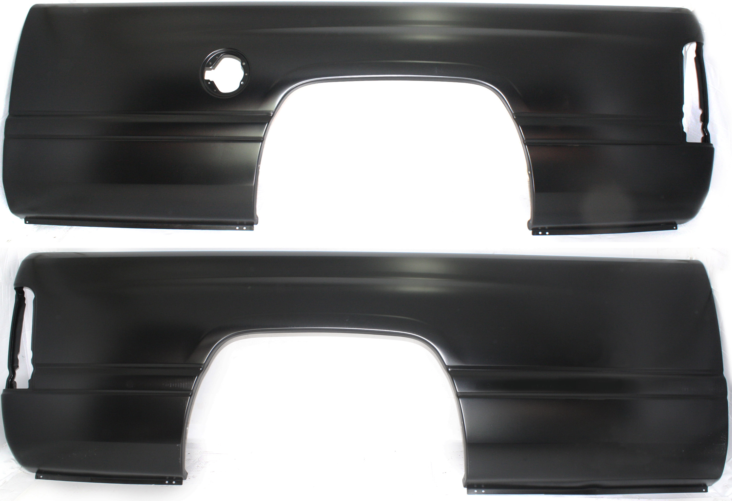 AM RAM 1500-94-01 RAM 2500-3500-94-02 REAR TRUCK BEDSIDE PANEL RH AND LH Outer Panel Primed 8 ft. Bed Single Rear Wheels SKU SET REPD552105 Partslink CH1757102 CH1756102 OEM 4856380-4856381