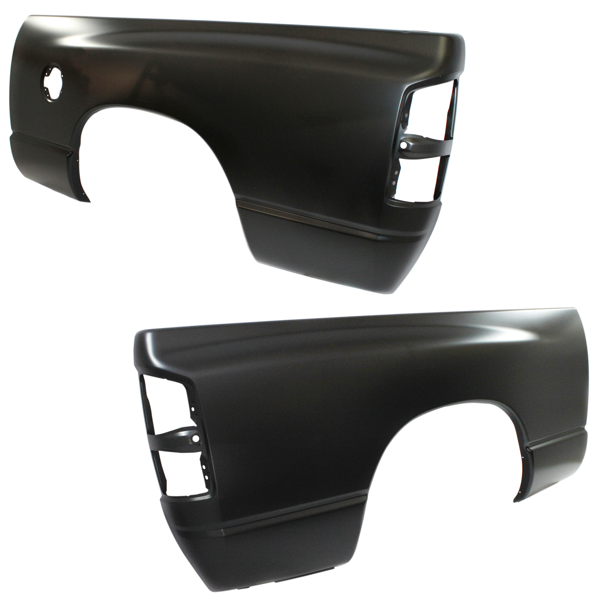 AM RAM 1500-02-09 RAM 2500-3500-03-09 REAR TRUCK BEDSIDE PANEL RH AND LH Outer Panel Primed 6 ft. Bed SKU SET REPD552111 Partslink CH1757110 CH1756110 OEM 55275522AC 55275523AC