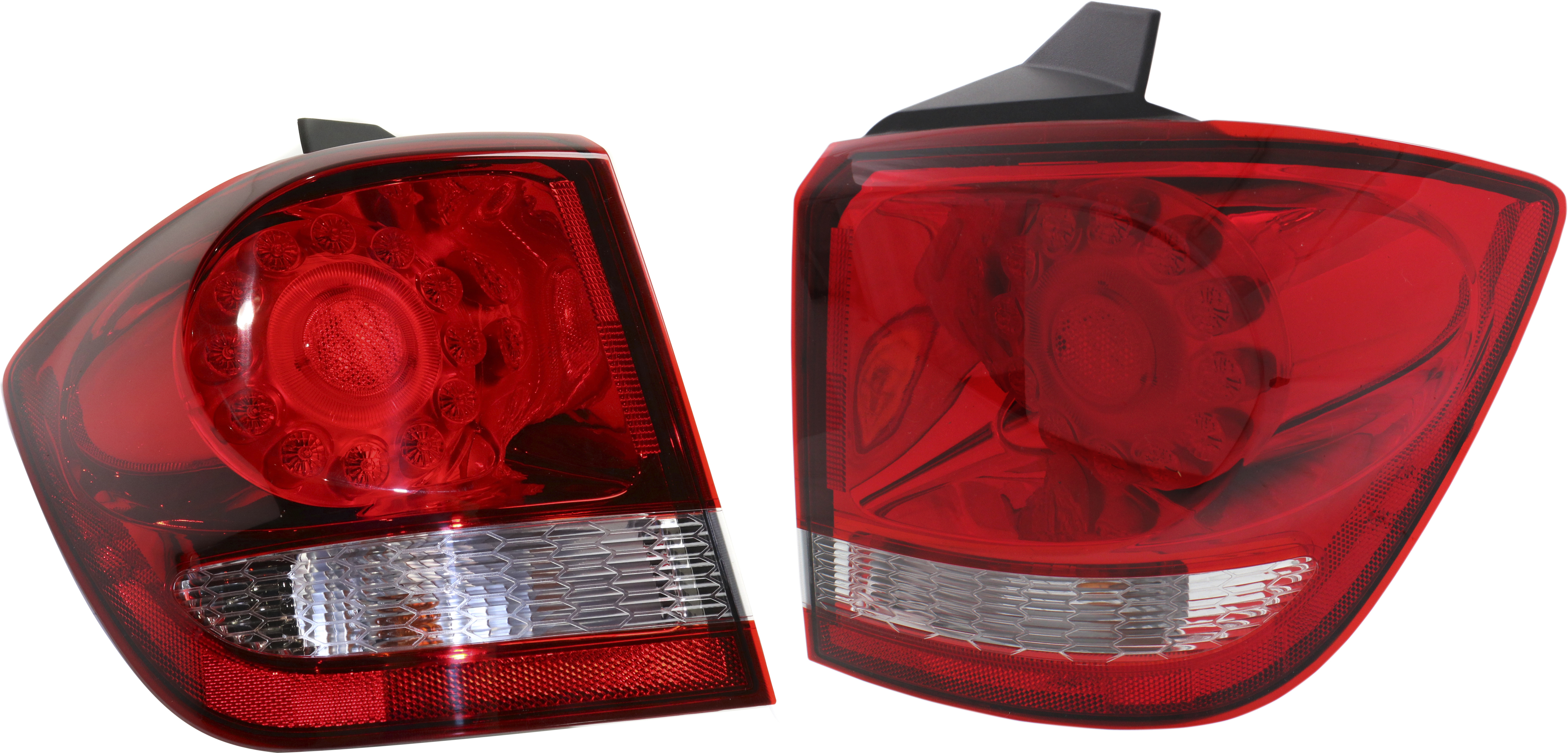 AM JOURNEY 09-20 TAIL LAMP RH AND LH Outer Clear Red Lens Chrome Interior CAPA SKU SET REPD730137Q Partslink CH2805105C CH2804105C OEM 68078464AD 68078465AD