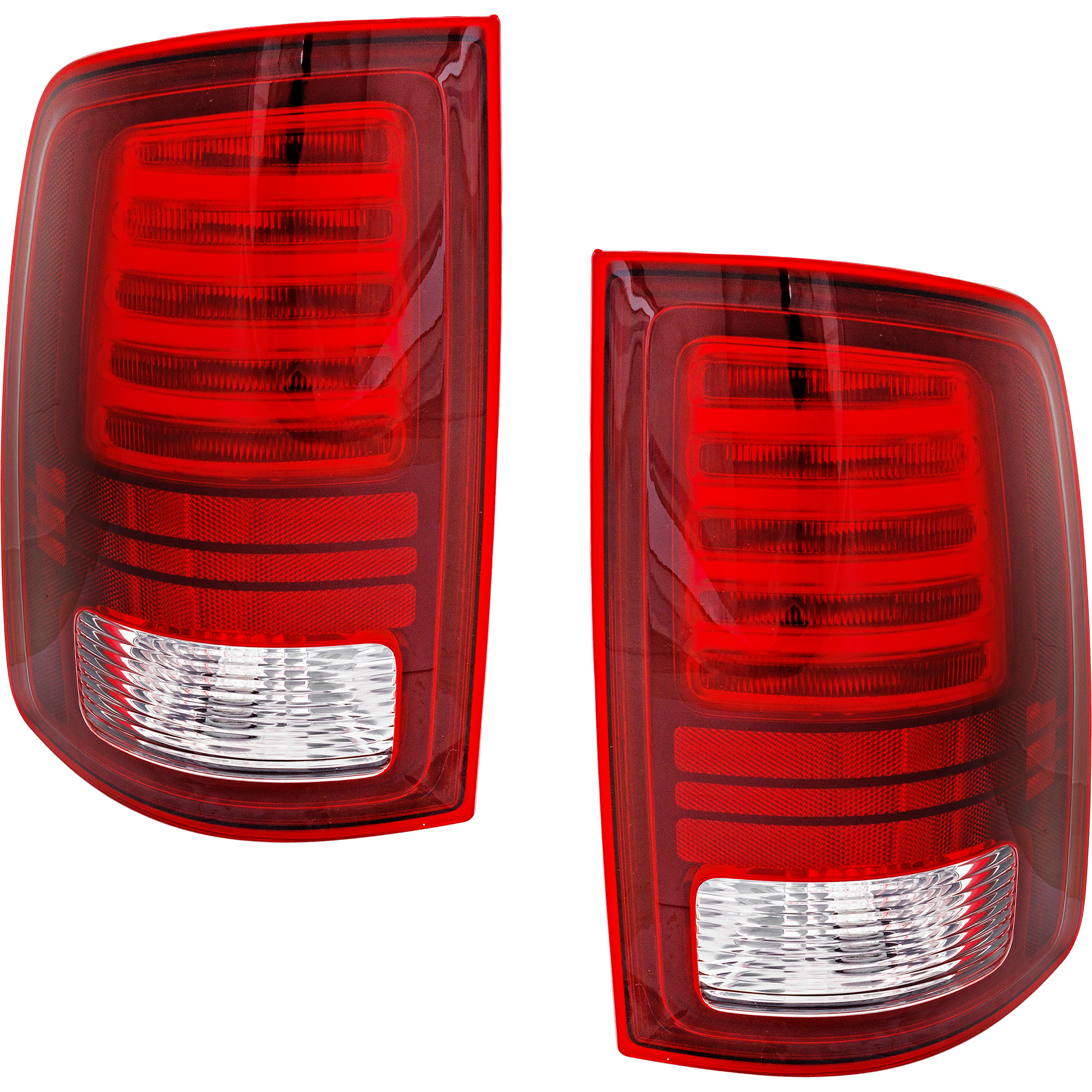 AM RAM FULL SIZE P U 13-18 TAIL LAMP RH AND LH Assembly LED Premium Type Black Interior Includes Ram 1500 Classic 19-23 SKU SET REPD730145 Partslink CH2801202 CH2800202 OEM 68093080AC 68093081AC