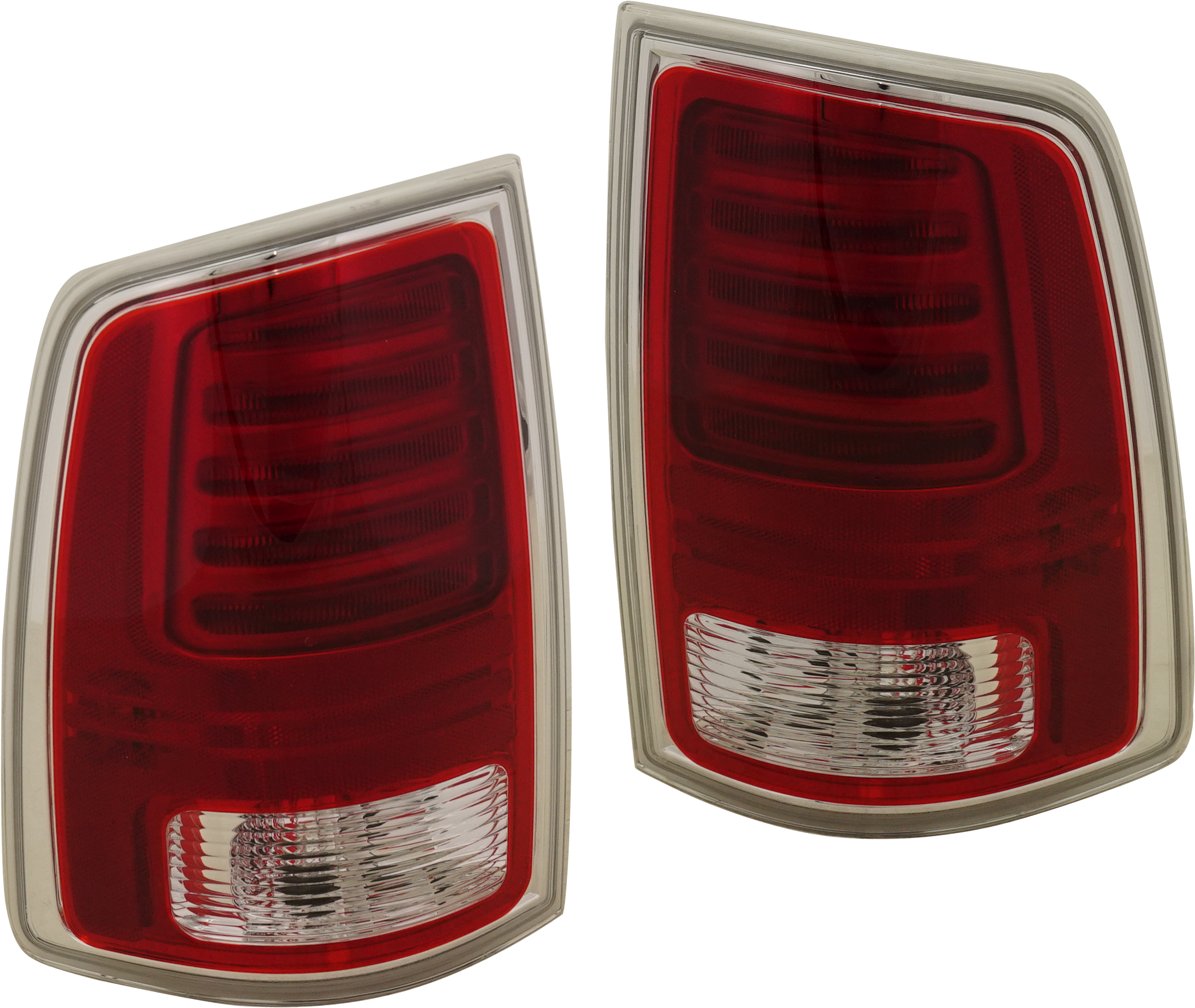 AM RAM 1500-13-18-2500-3500-14-18 TAIL LAMP RH AND LH Assembly LED Premium Type Chrome Interior Includes 19-22-1500 Classic CAPA SKU SET REPD730147Q Partslink CH2801203C CH2800203C OEM 68093078AC 68093079AC