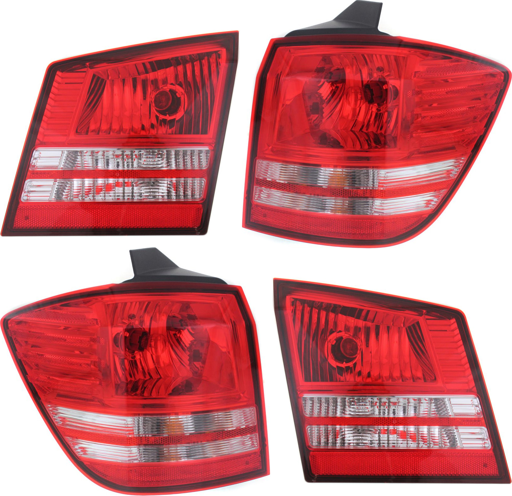 AM JOURNEY 09-09 TAIL LAMP RH and LH Inner and Outer Assembly Halogen SKU SET REPD730151-4 Partslink CH2802100 CH2803100 CH2818126 CH2819126 OEM 4806368AF 4806369AF 68185888AA