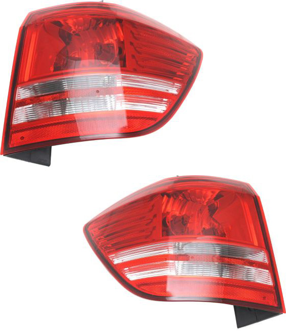 AM JOURNEY 09-09 TAIL LAMP RH AND LH Outer Assembly Halogen w Turn Signal Light Bulb CAPA SKU SET REPD730153Q Partslink CH2819126C CH2818126C OEM 68185888AA 68185889AA