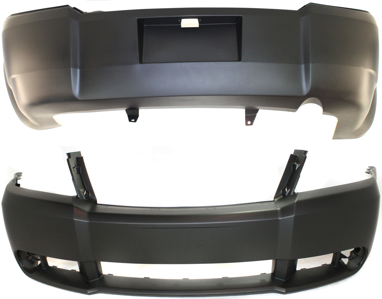 AM AVENGER 08-10 FRONT AND REAR BUMPER COVER Primed SKU SET REPD760111P 2 Partslink CH1000918 CH1100901 OEM 68004683AB 68004697AA