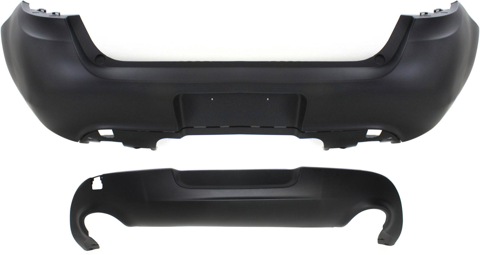 AM DART 13-16 REAR BUMPER COVER Lower Set of 2 CAPA SKU SET REPD760131PQ 2 Partslink CH1100975C CH1195110C OEM 1SX75TZZAA 68081378AA