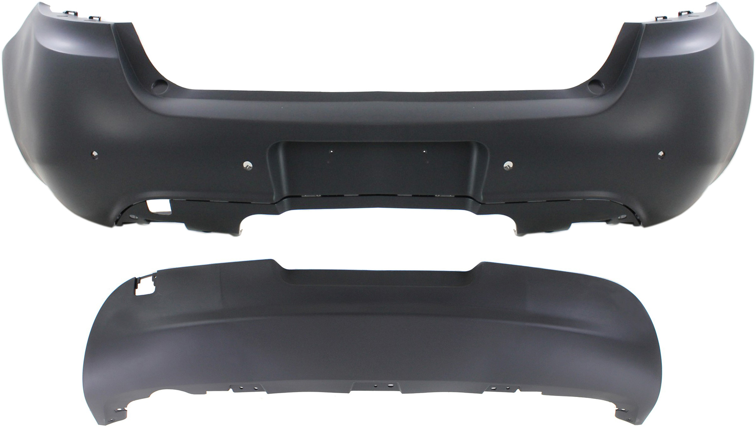 AM DART 13-16 REAR BUMPER COVER Set of 2 CAPA SKU SET REPD760143PQ 2 Partslink CH1100976C CH1195109C OEM 68081375AA 68172075AA