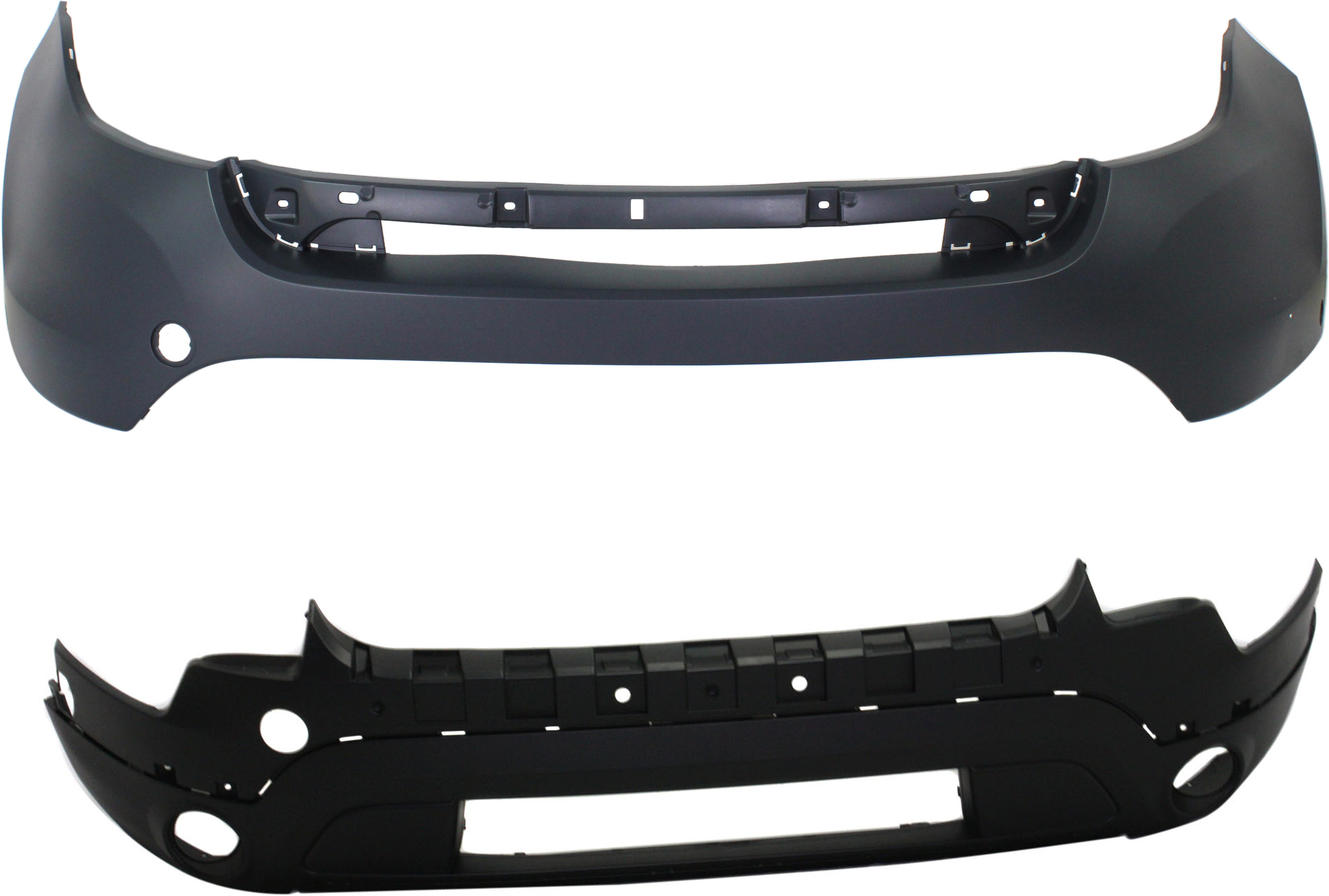AM EXPLORER 11-15 FRONT BUMPER COVER Upper and Lower Textured Black Limited Model SKU SET REPF010372-2 Partslink FO1014108 FO1015112 OEM BB5Z17D957BPTM BB5Z17D957CB