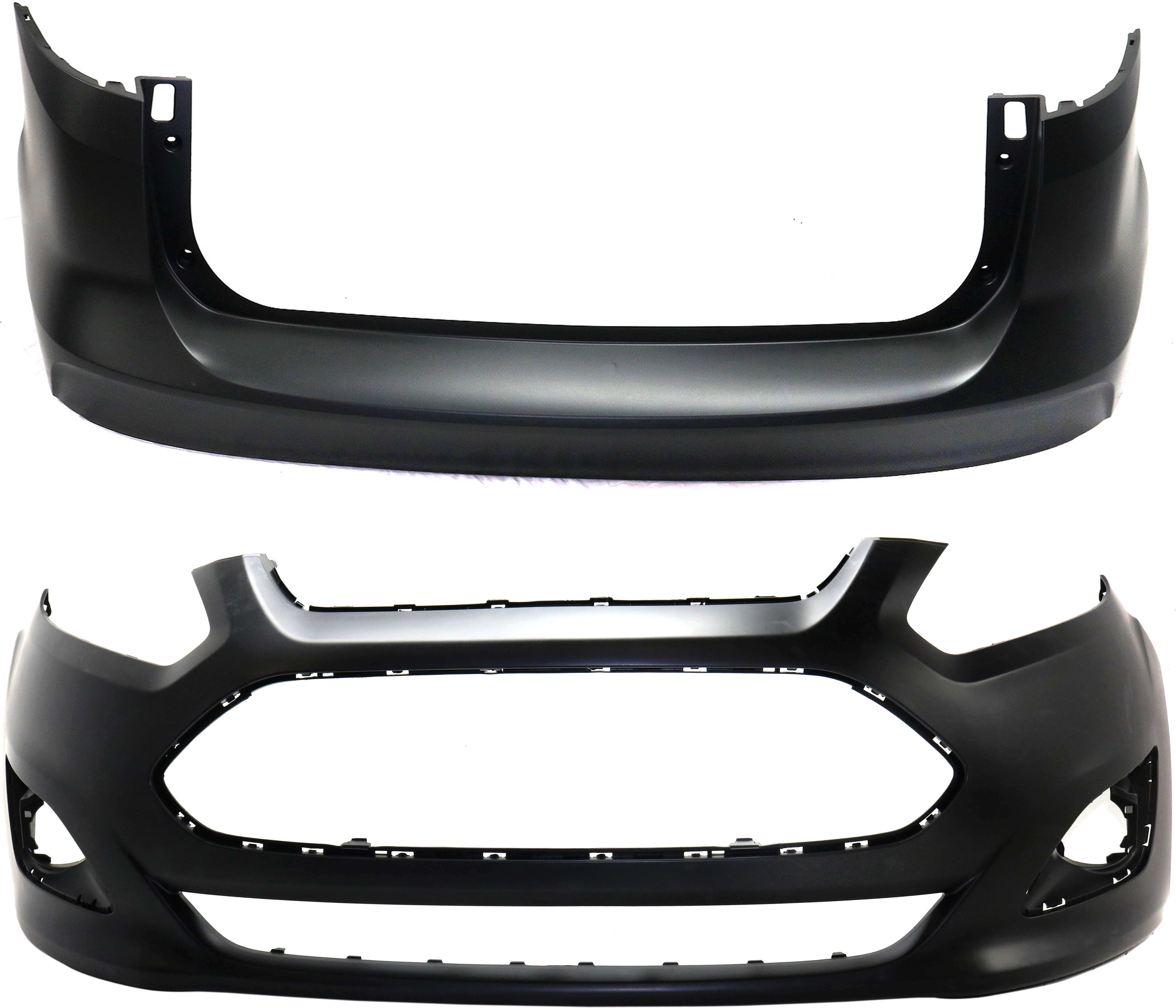 AM C MAX 13-18 FRONT AND REAR BUMPER COVER Primed CAPA SKU SET REPF010383PQ 2 Partslink FO1000689C FO1100696C OEM DM5Z17D957APTM DM5Z17K835AAPTM