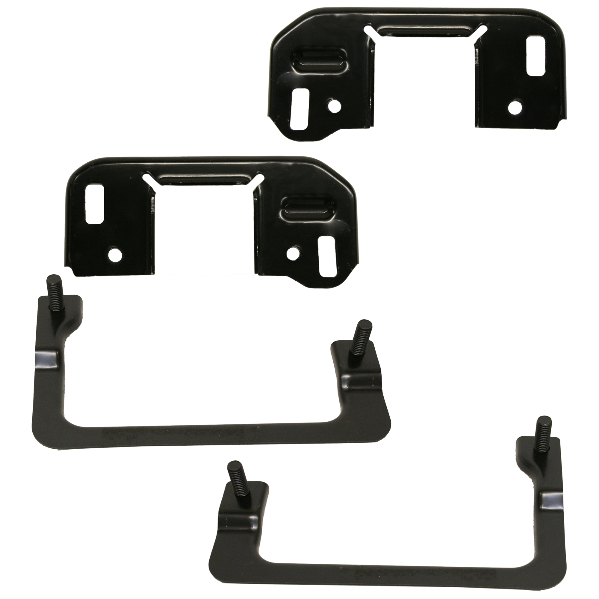 AM F 150-10-14 FRONT BUMPER BRACKET RH AND LH Set of 4 SKU SET REPF013101 E Partslink FO1066177 FO1066181 FO1067177 FO1067181 OEM 9L3Z17C886A 9L3Z17C887A 9L3Z5D