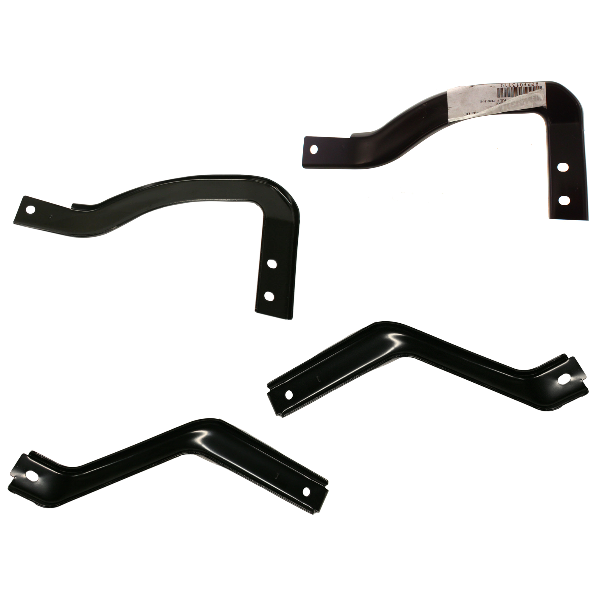 AM F 150-09-14 FRONT BUMPER BRACKET RH AND LH Set of 4 Inner and Outer Mounting Steel SKU SET REPF013109-4 Partslink FO1066178 FO1066179 FO1067178 FO1067179 OEM 9L3Z17754A 9L3Z17754B 9L3Z1775